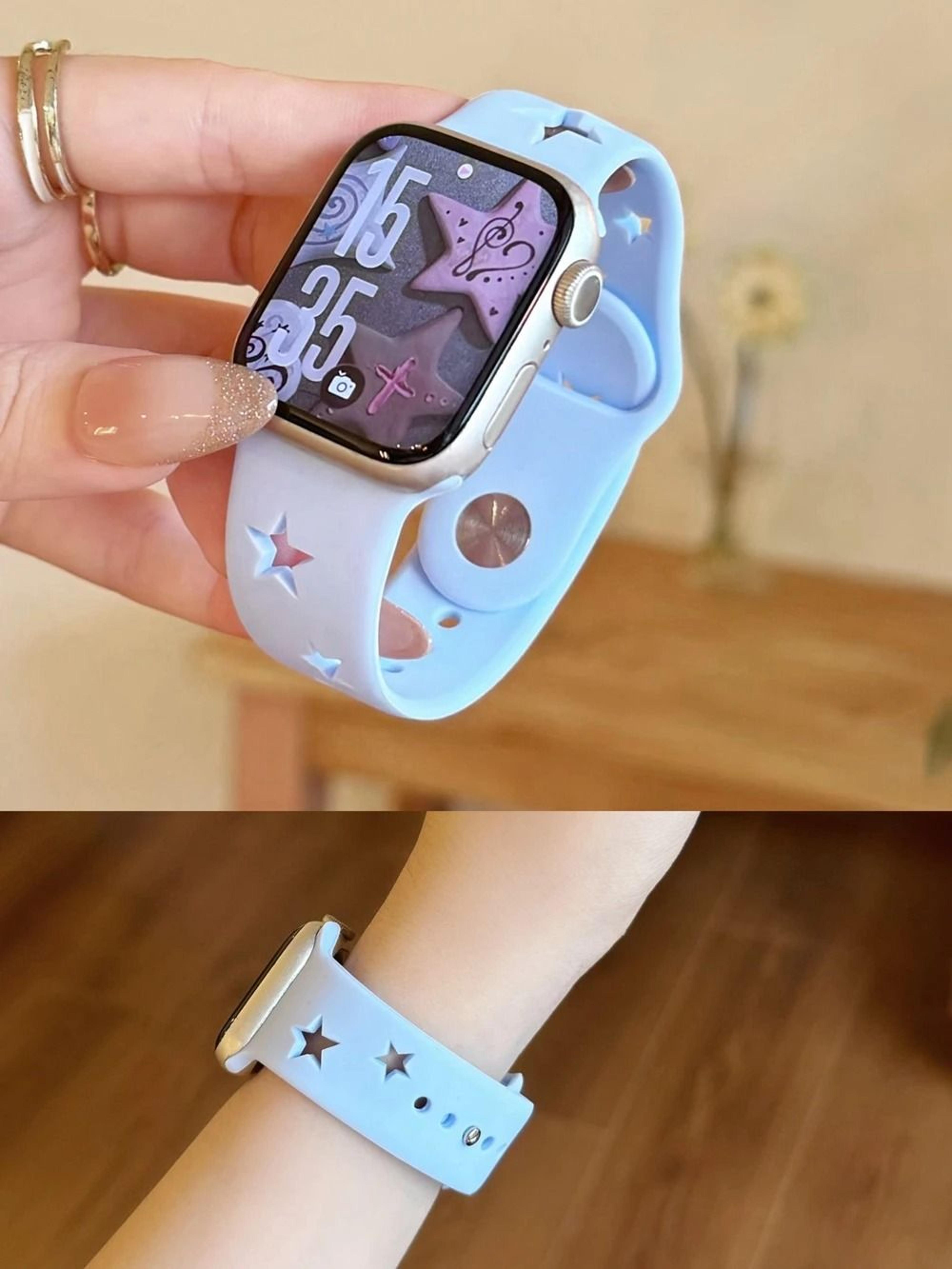 Star Pattern Silicone Strap For Apple Watch Band 38mm  49mm Ultra  Series 110 1