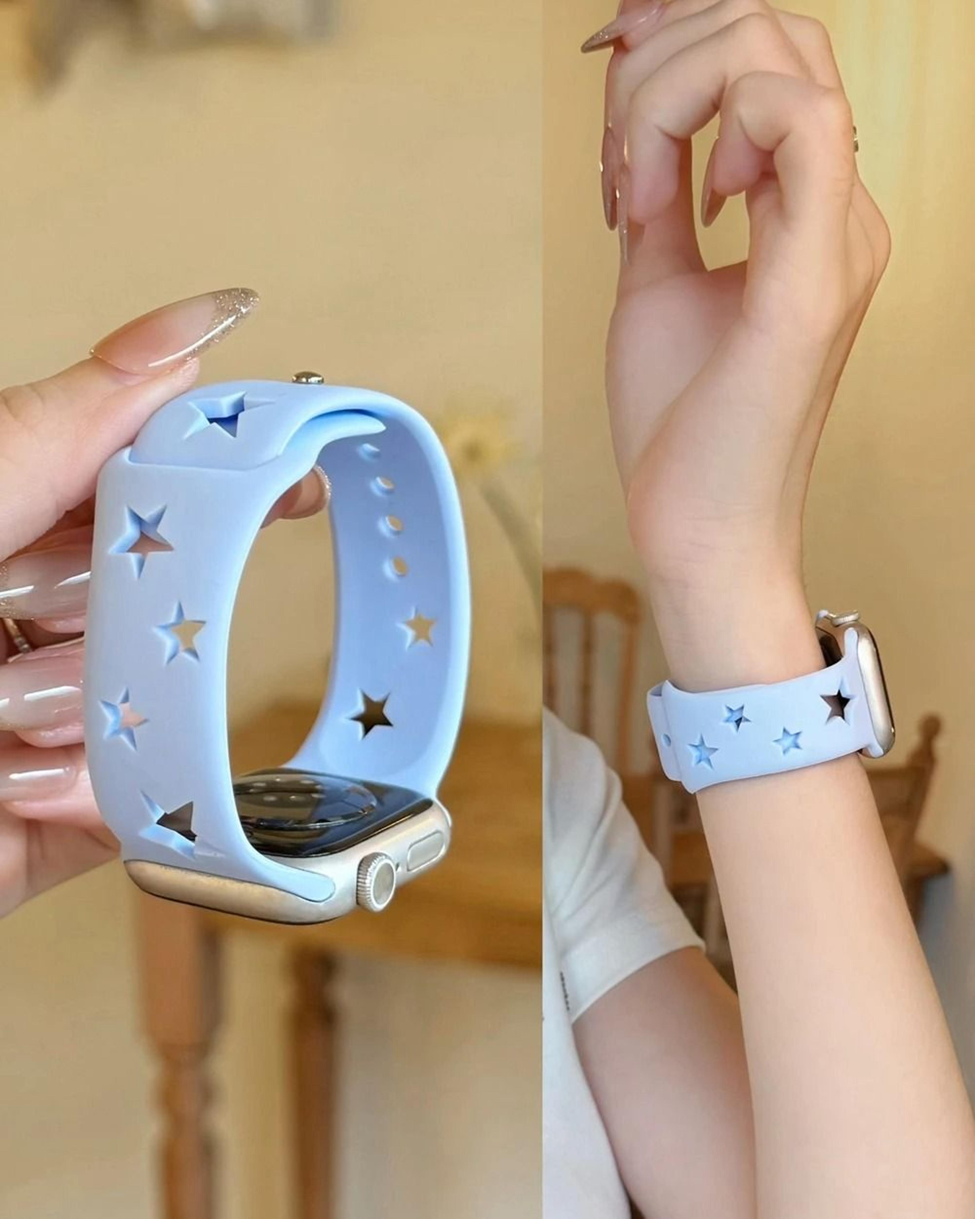Star Pattern Silicone Strap For Apple Watch Band 38mm  49mm Ultra  Series 110 3