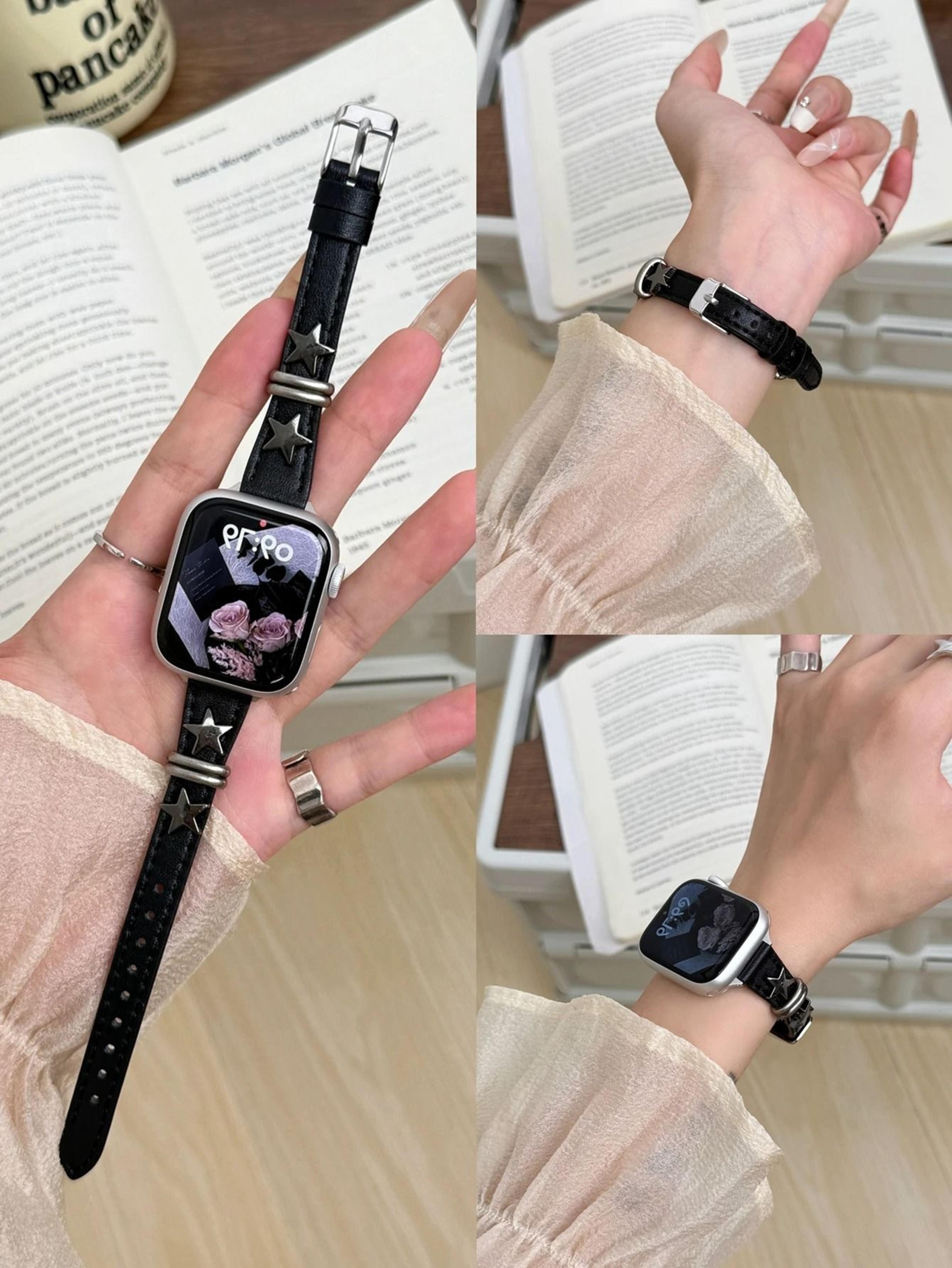 Thin Slim Genuine Leather Loop Strap For Apple Watch Band Series 111  SE 10