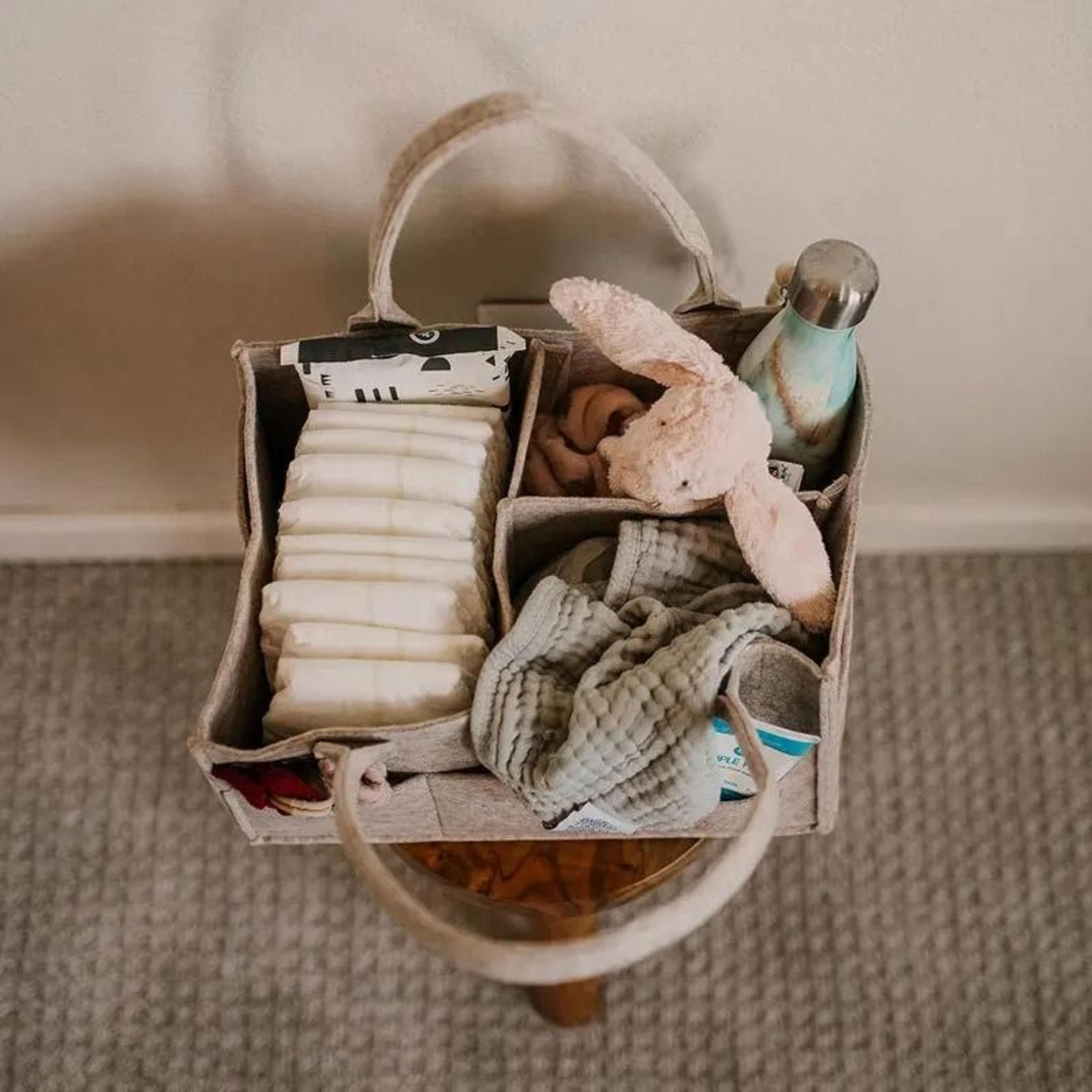 MultiFunctional Baby Diaper Caddy  Portable Nursery Storage Bin  Car Organizer 1