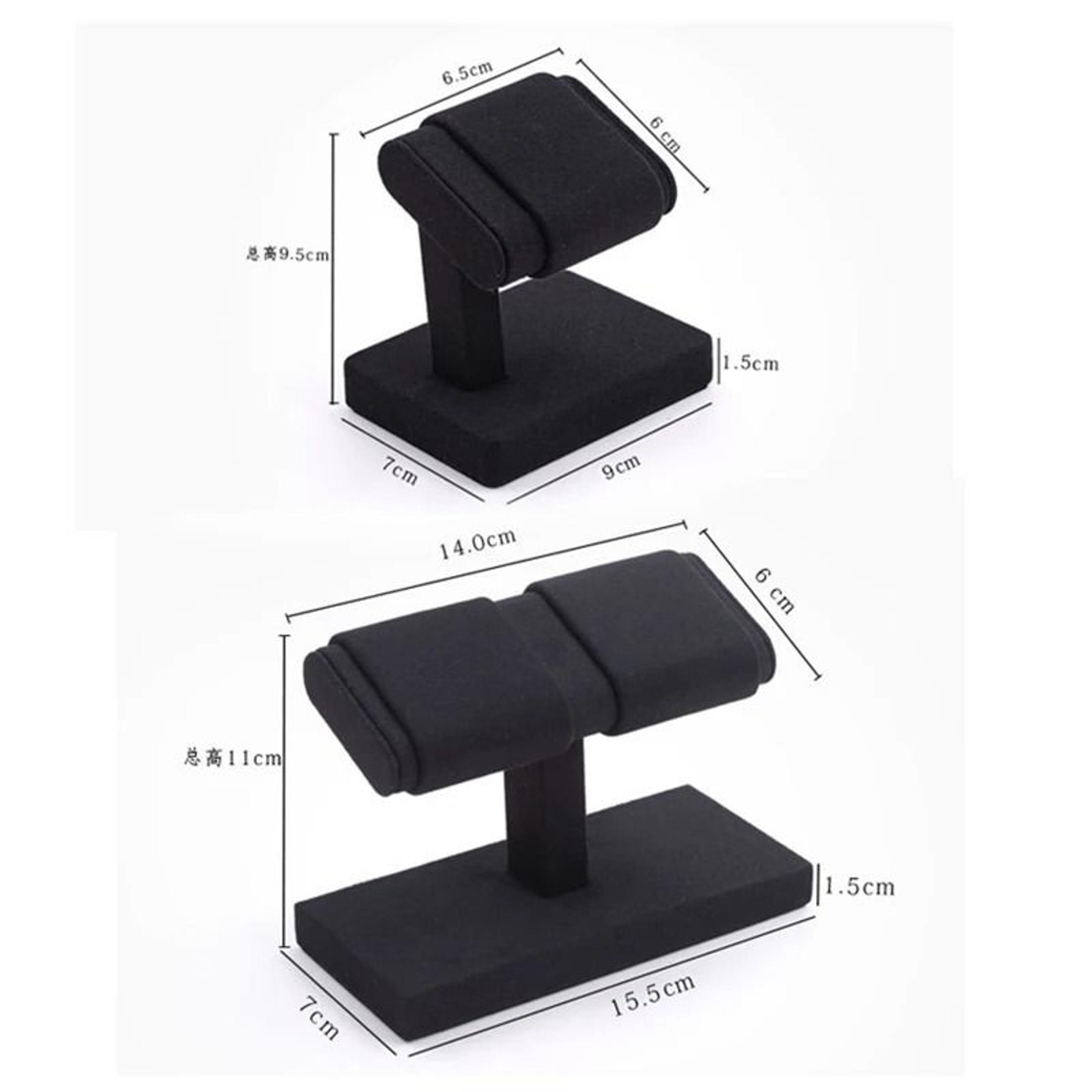 Black Velvet Watch Display Stand  AntiScratch Single  Dual Watch Holder Organizer 5
