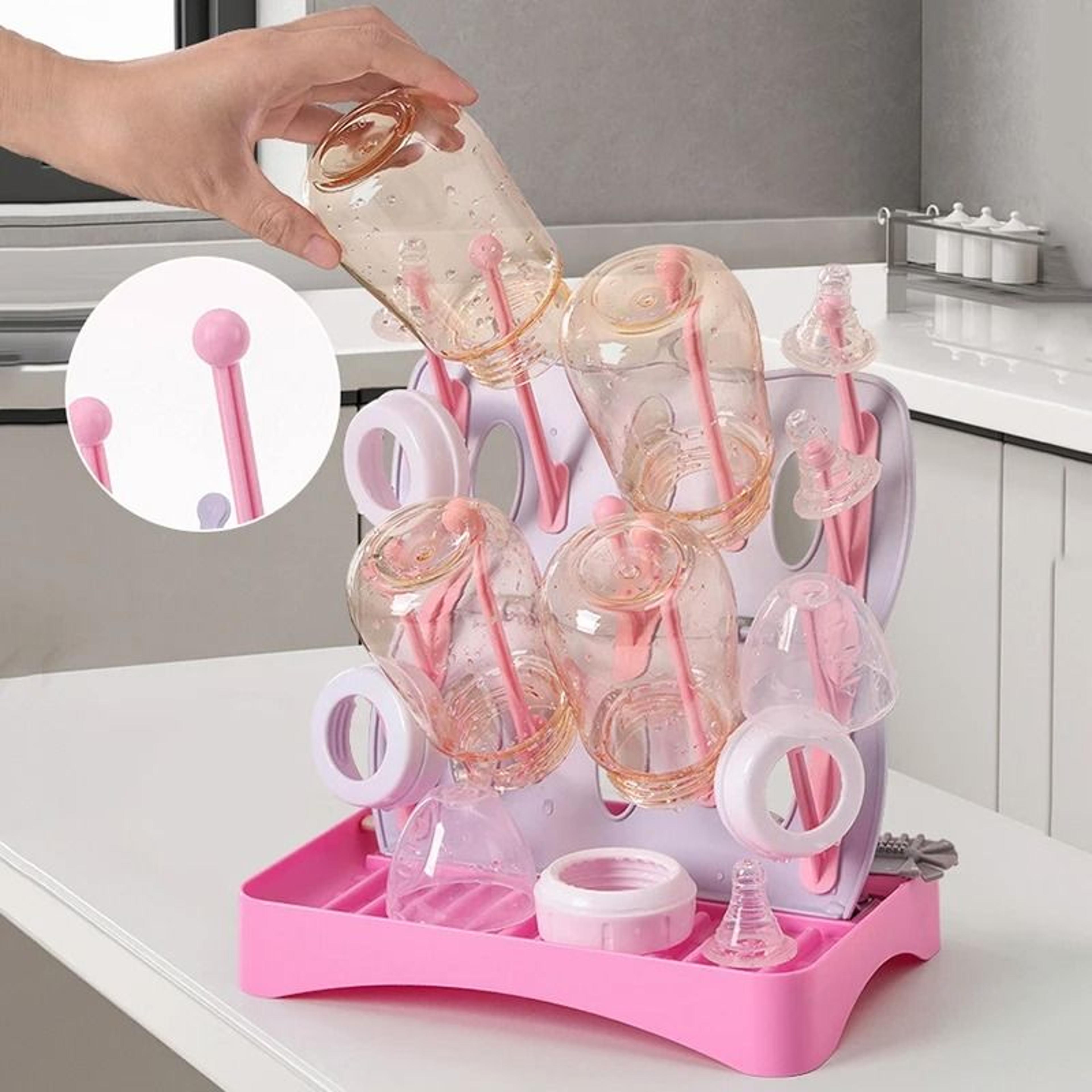 MultiFunction Baby Bottle Drying Rack  Hanging Countertop Water Cup Storage Stand 2