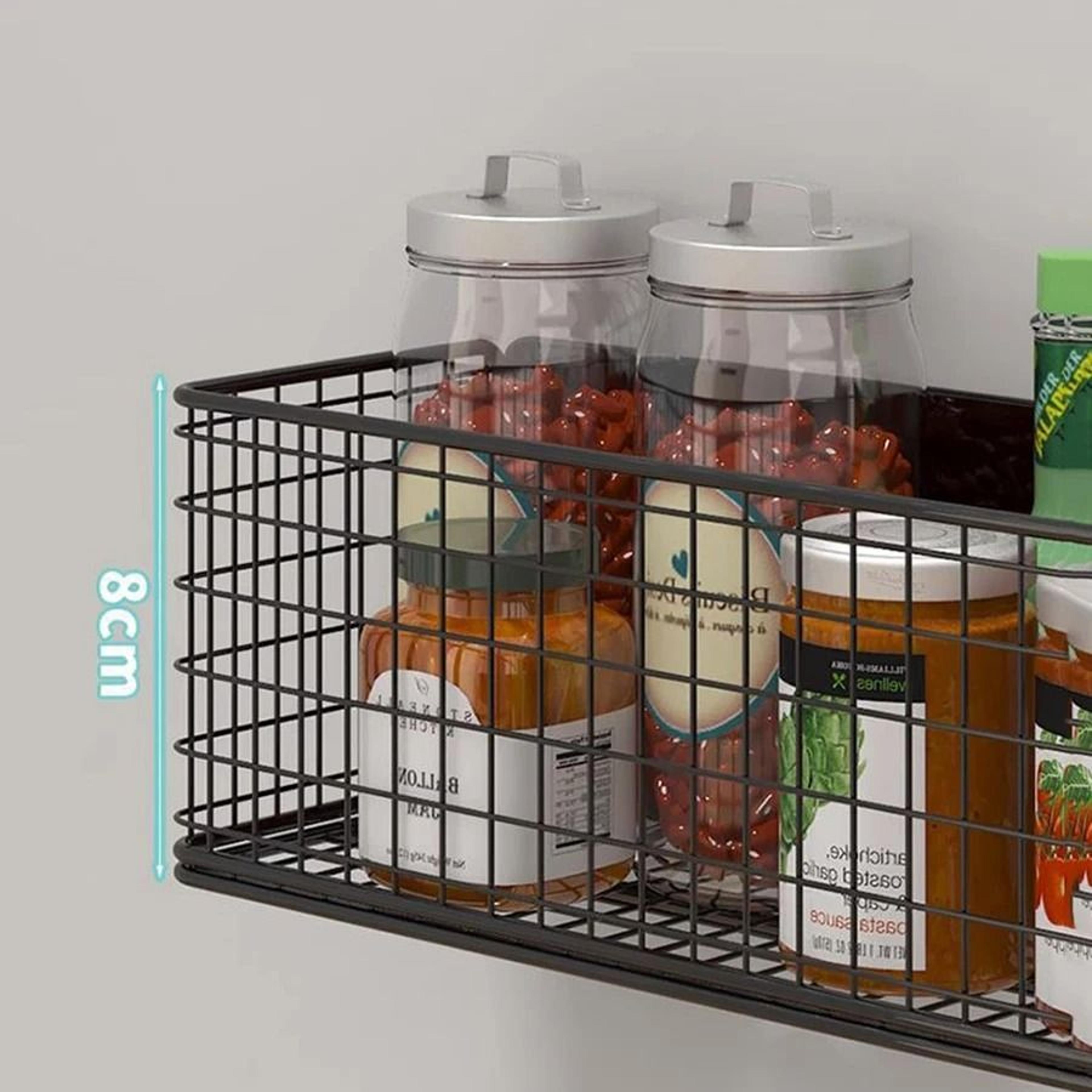 Strong Magnetic Spice Rack  NoDrill Refrigerator  Microwave Storage Organizer 4