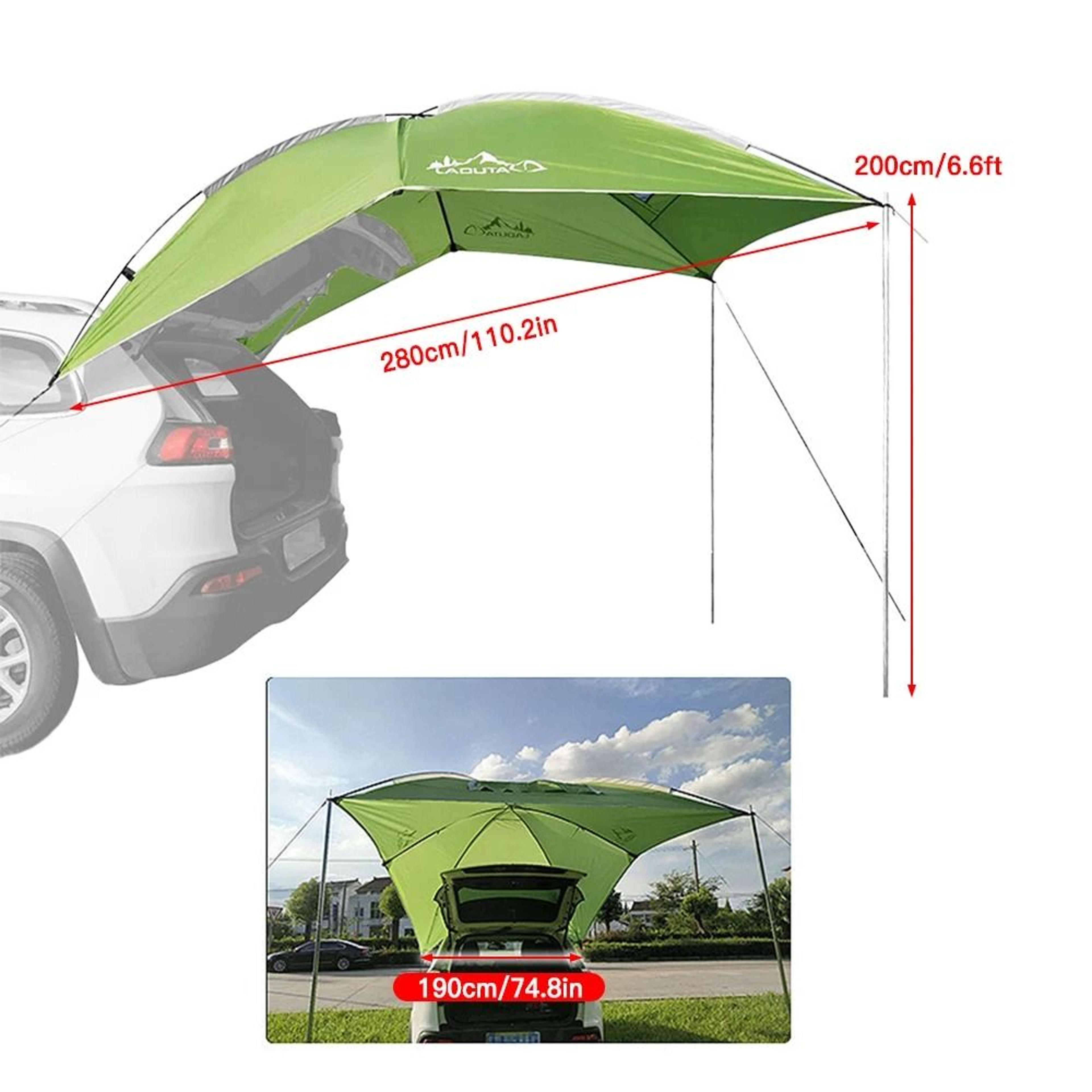 Waterproof Car Rear Tent Camping Shelter  Outdoor SUV Trunk Awning  Automobile Rooftop Sun Shade 5