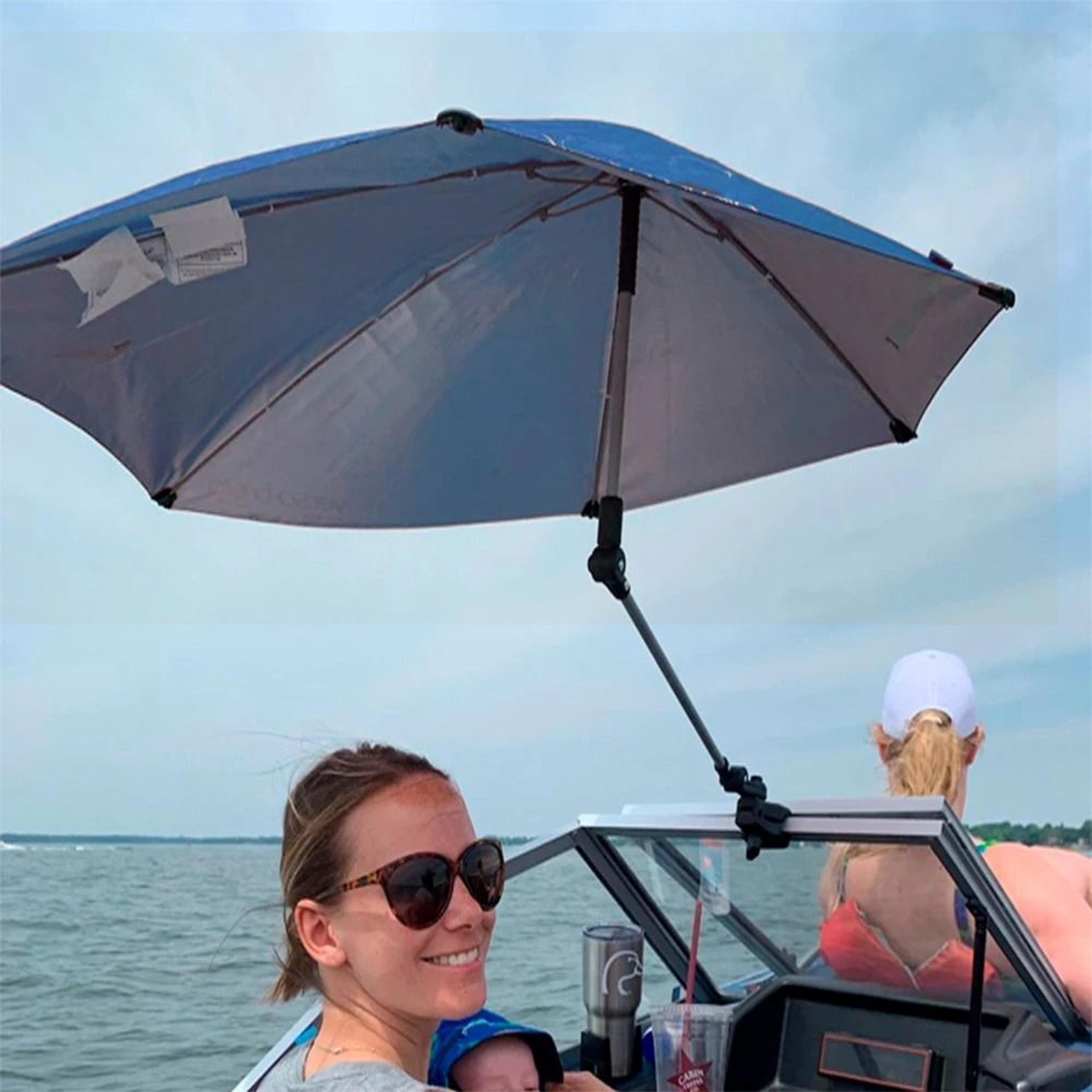 Adjustable ClampOn Chair Umbrella  MultiFunctional Sun Shade For Beach Chairs Strollers  Wheelchair 4