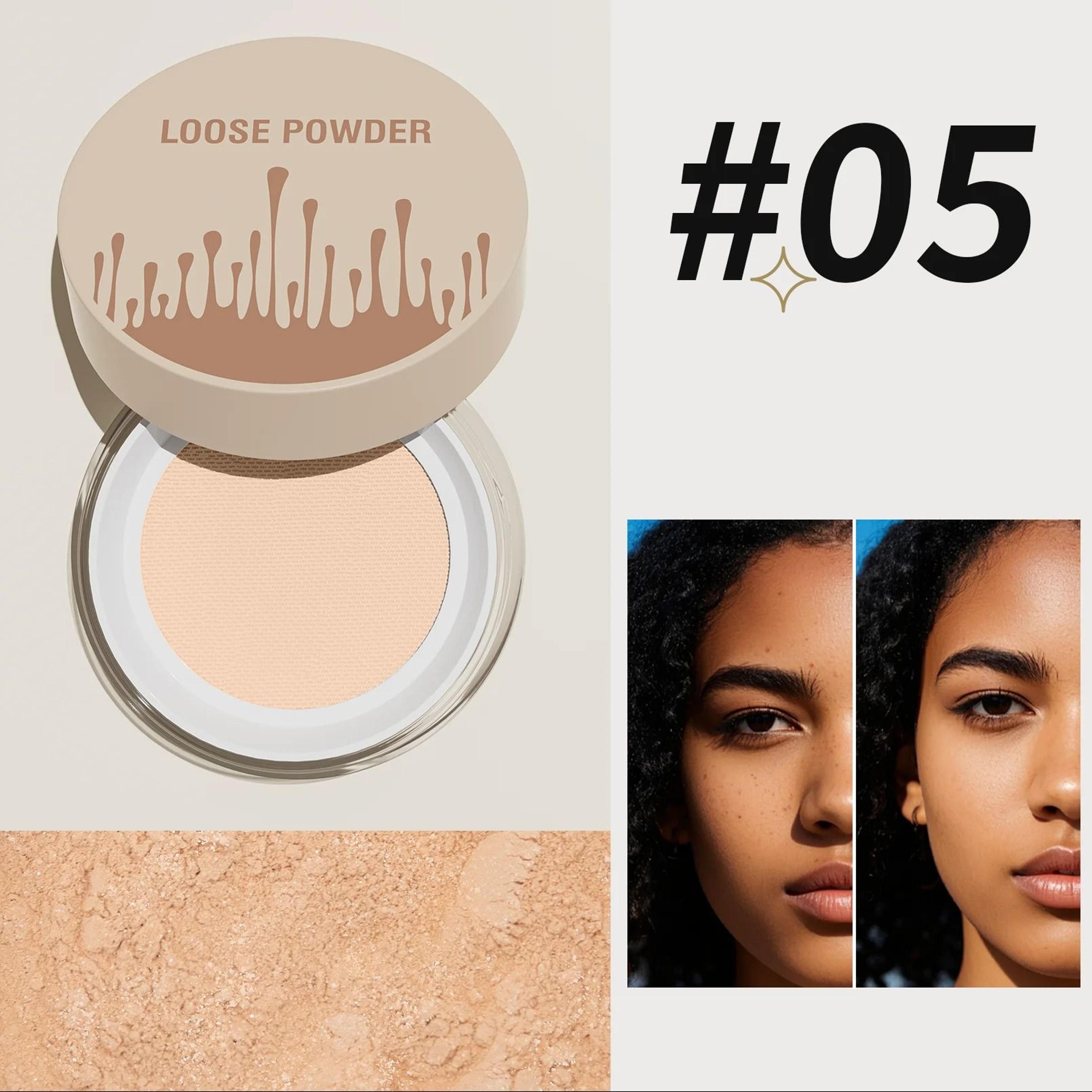 5Color OilControl Loose Setting Powder  PoreBlurring LongLasting Matte Finish 7
