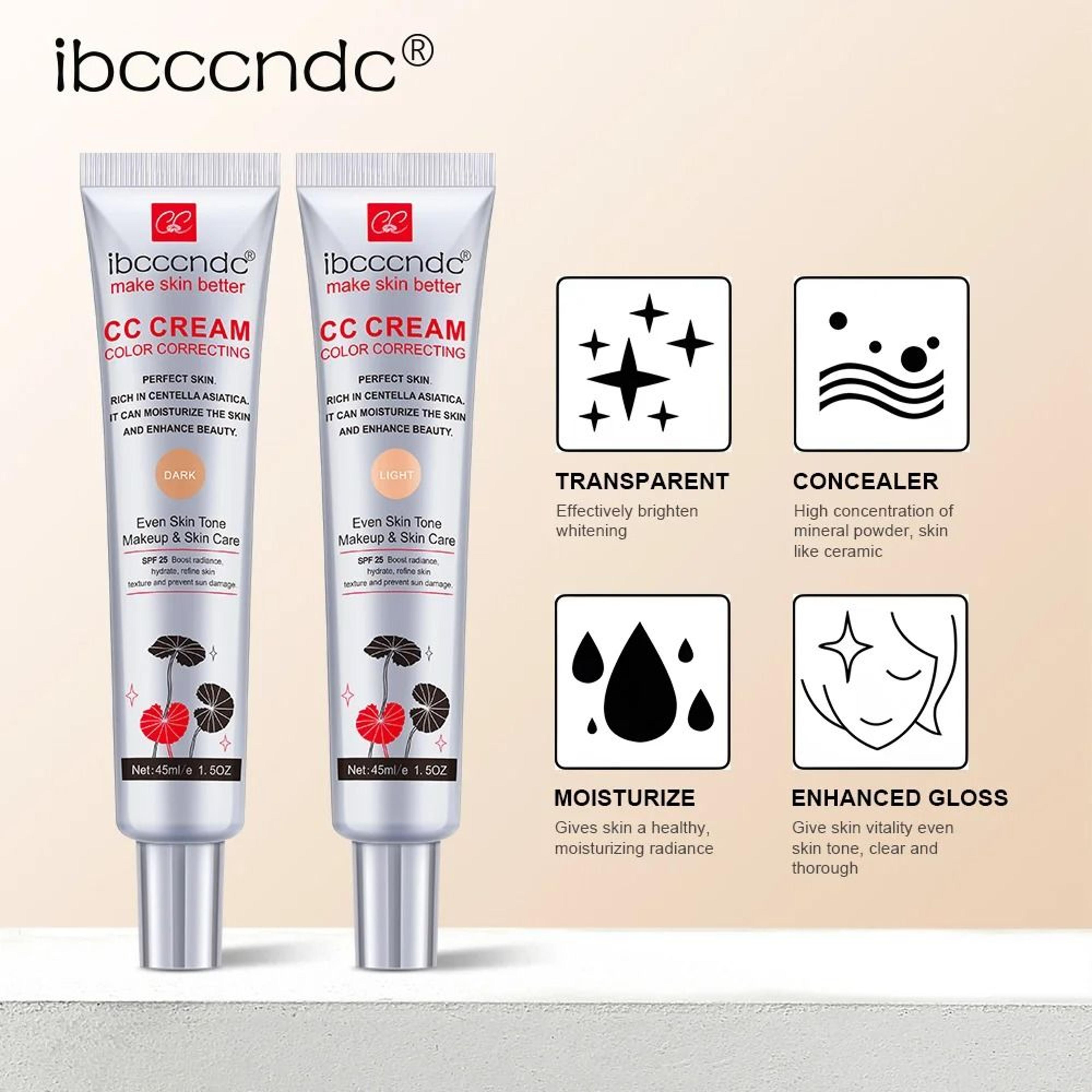 Waterproof Moisturizing CC Cream  Color Correcting  LongLasting Foundation Primer 2