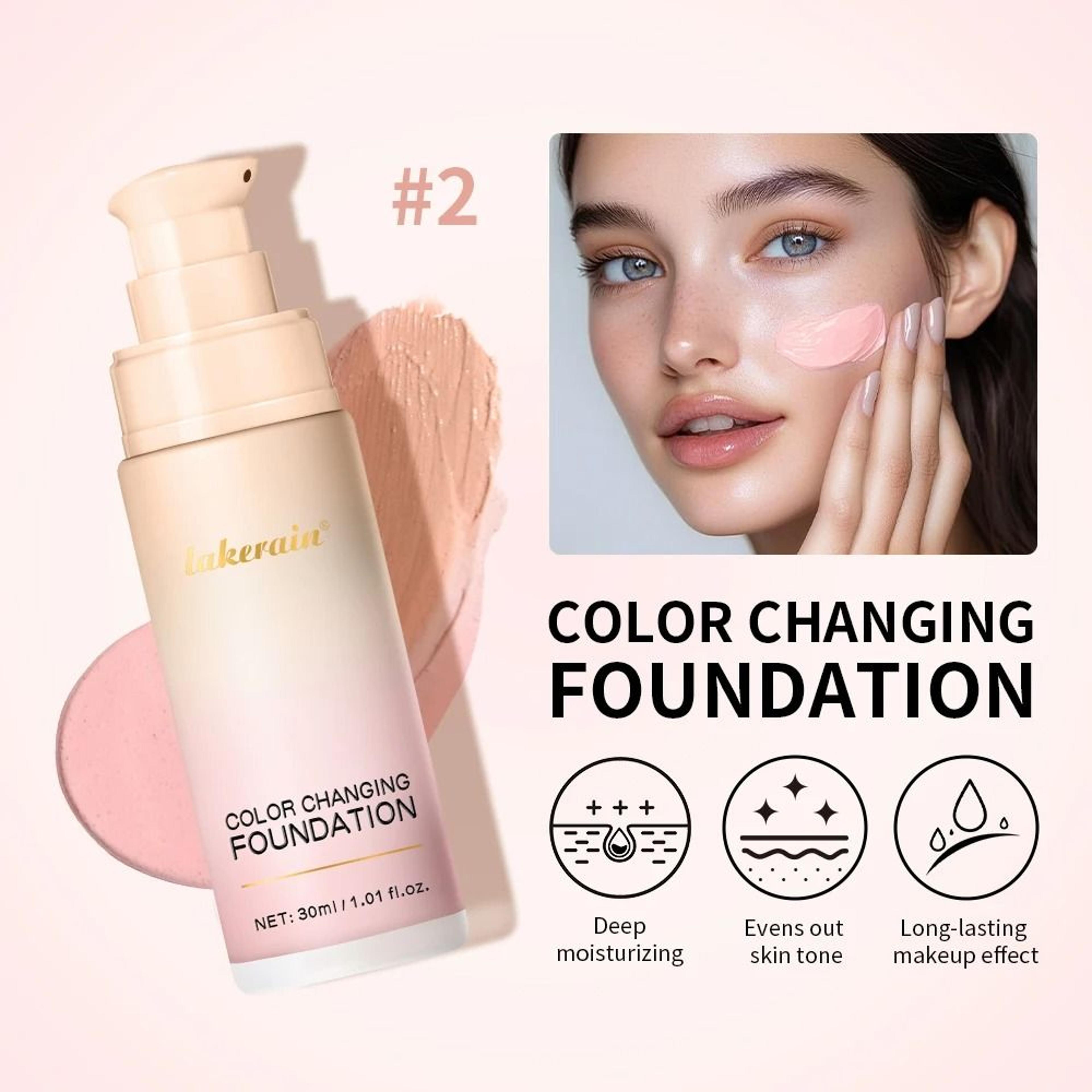 Magic ColorChanging Liquid Foundation  SelfAdjusting CC Cream  LongWear Makeup Base 3