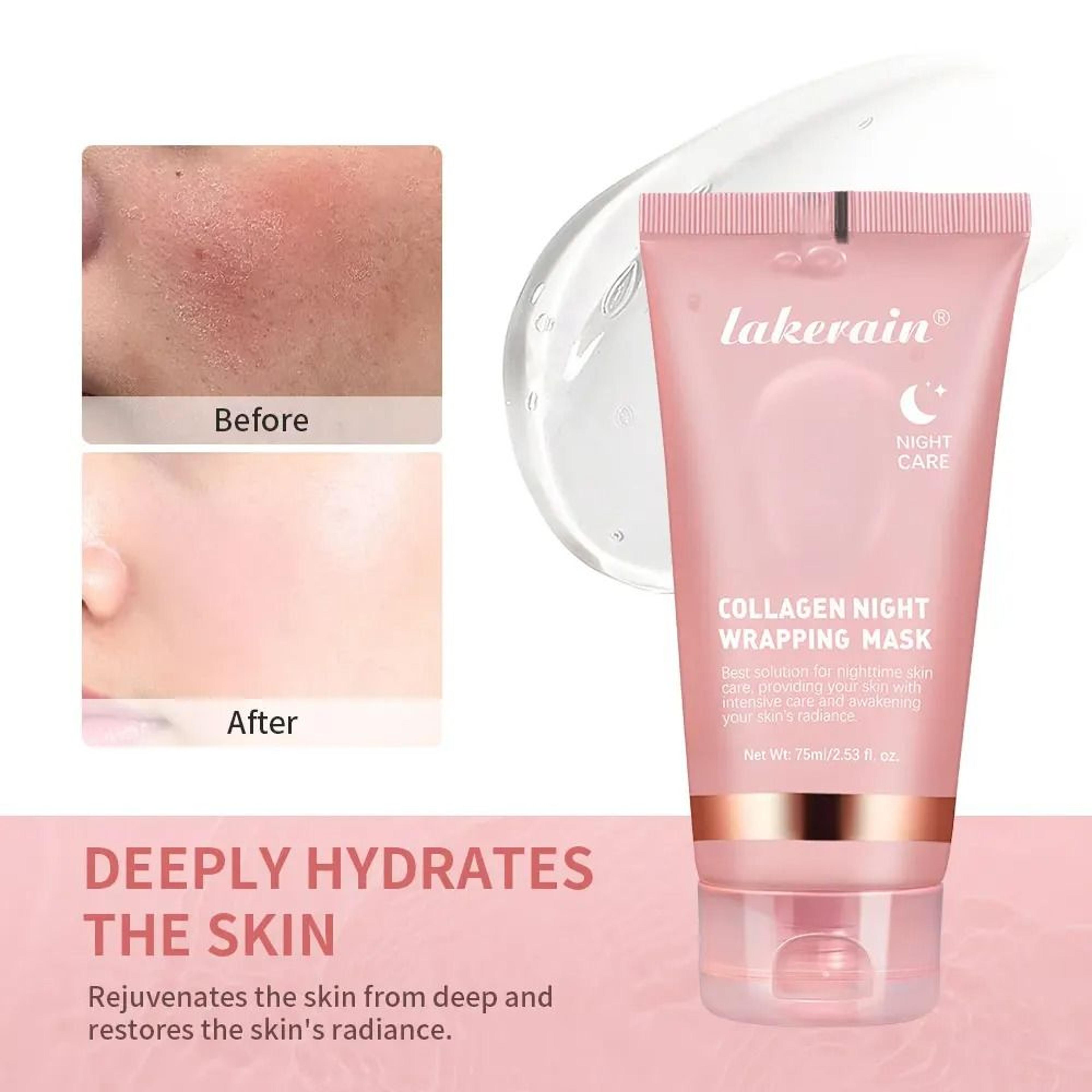Korean Deep Collagen PeelOff Mask  BioCollagen Night Wrapping Mask For Lifting  Wrinkle Care 2