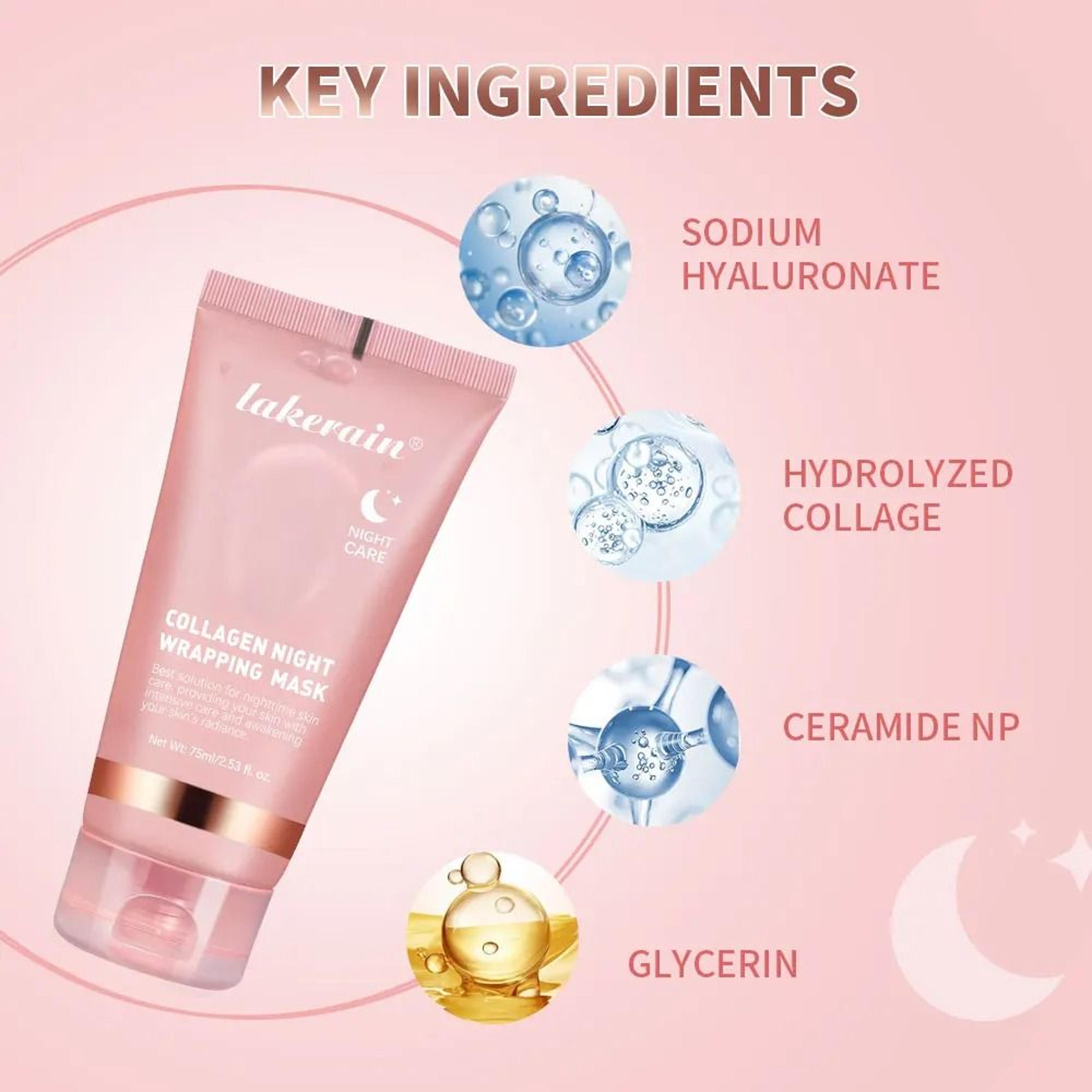 Korean Deep Collagen PeelOff Mask  BioCollagen Night Wrapping Mask For Lifting  Wrinkle Care 5