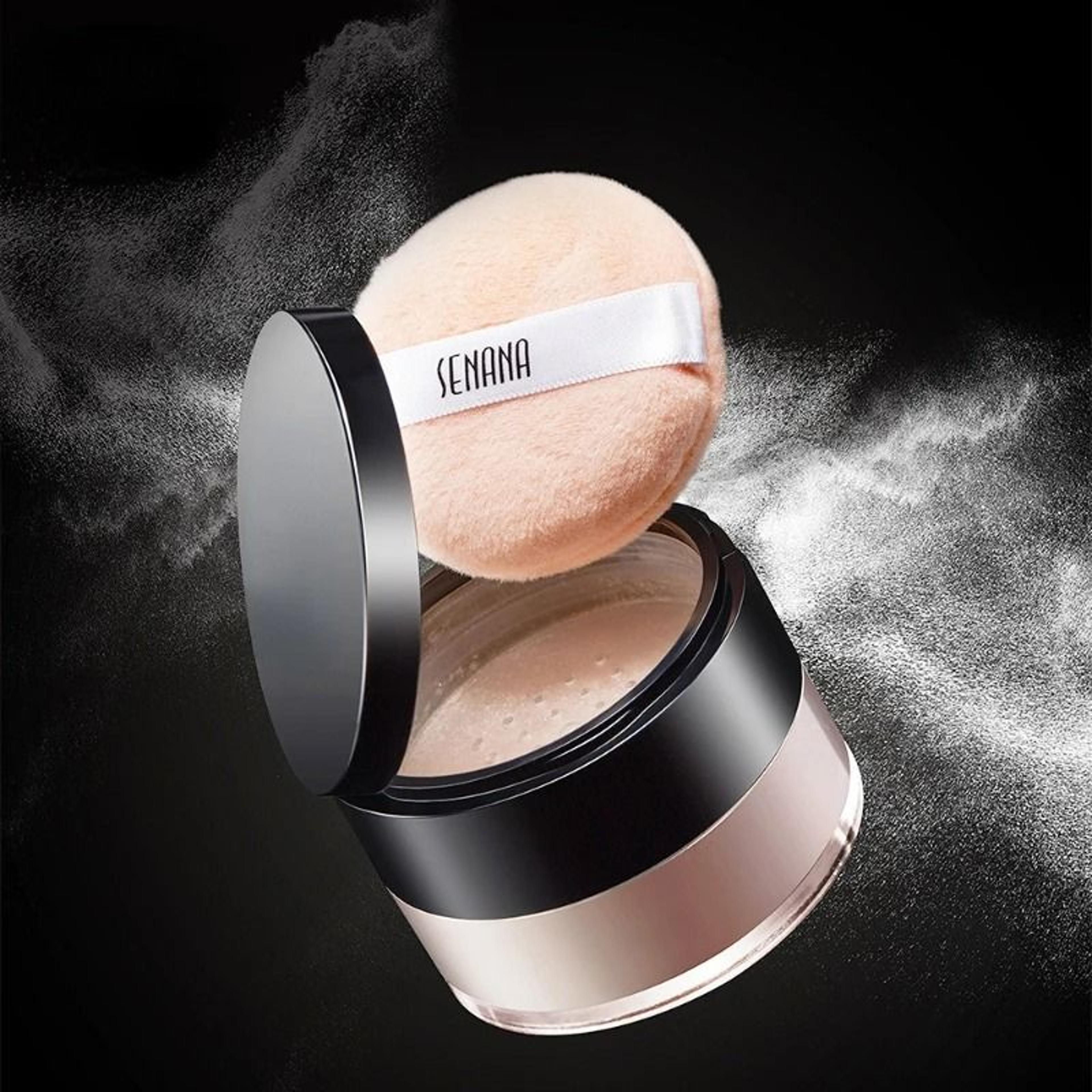 hydrating flawless setting powder - oil-control concealing powder with natural nude finish