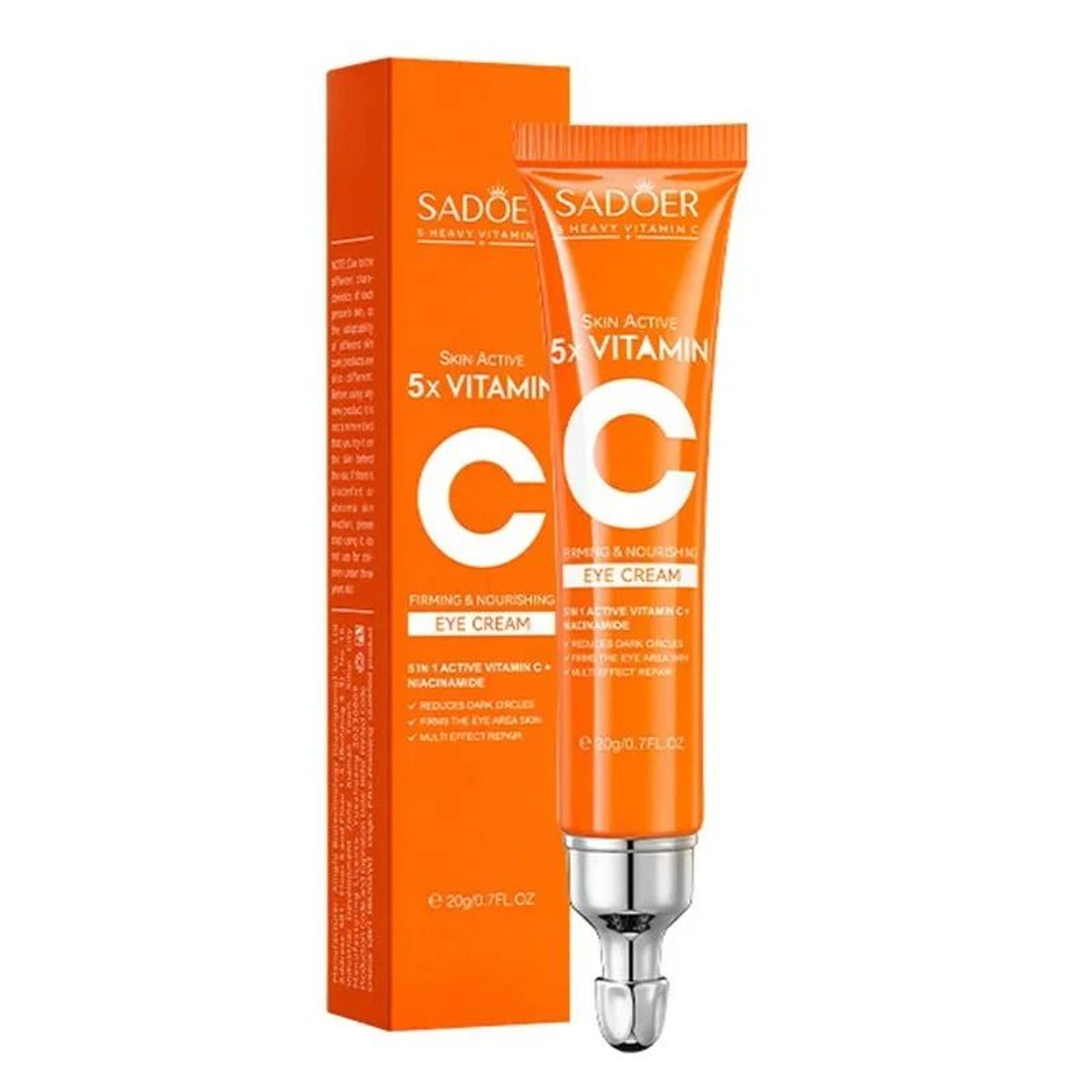 SADOER Vitamin C Brightening Eye Cream  AntiDark Circles Eye Bag  Firming Care 4
