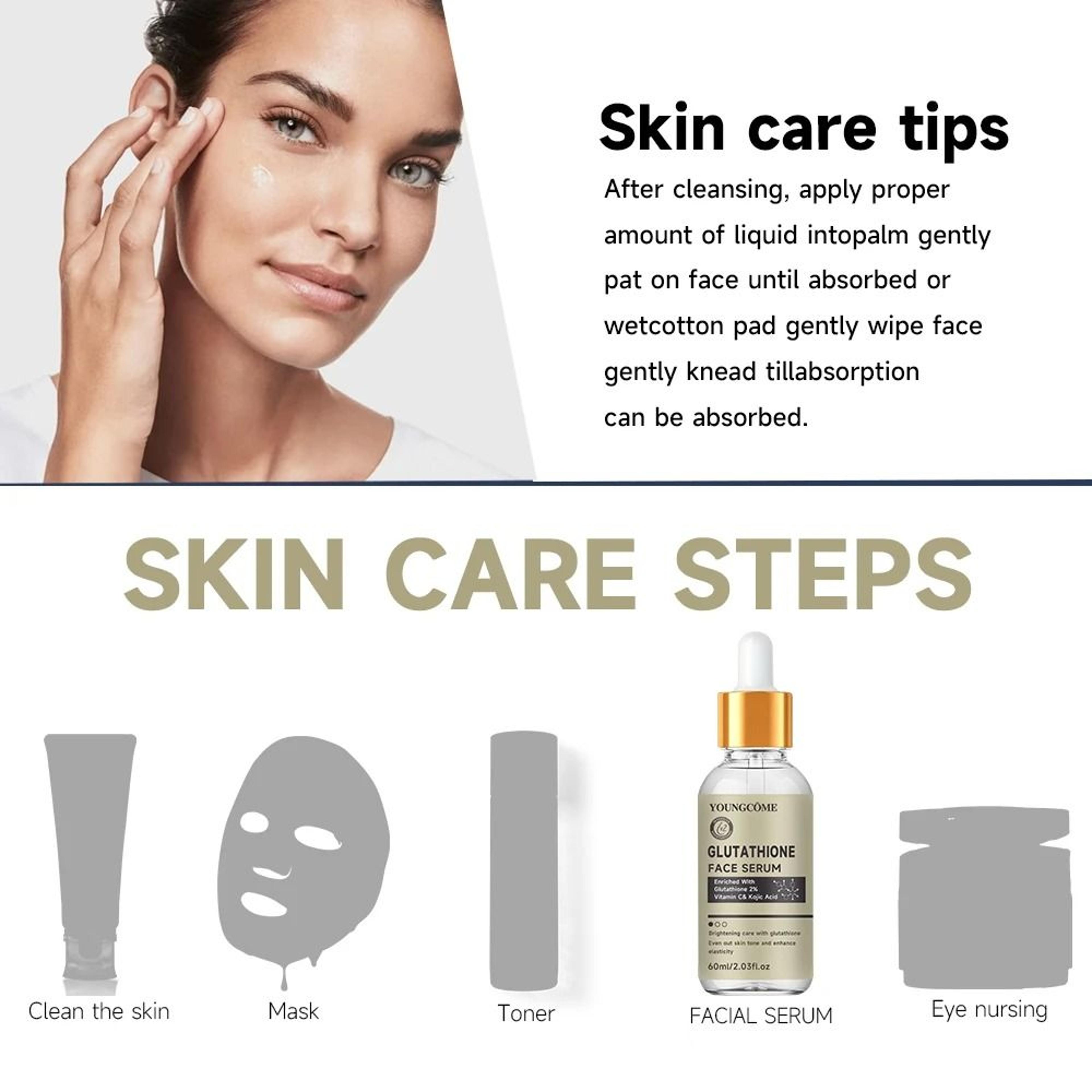 Glutathione Brightening Face Serum  Dark Spot Corrector  Skin Cell Regenerating Serum 3