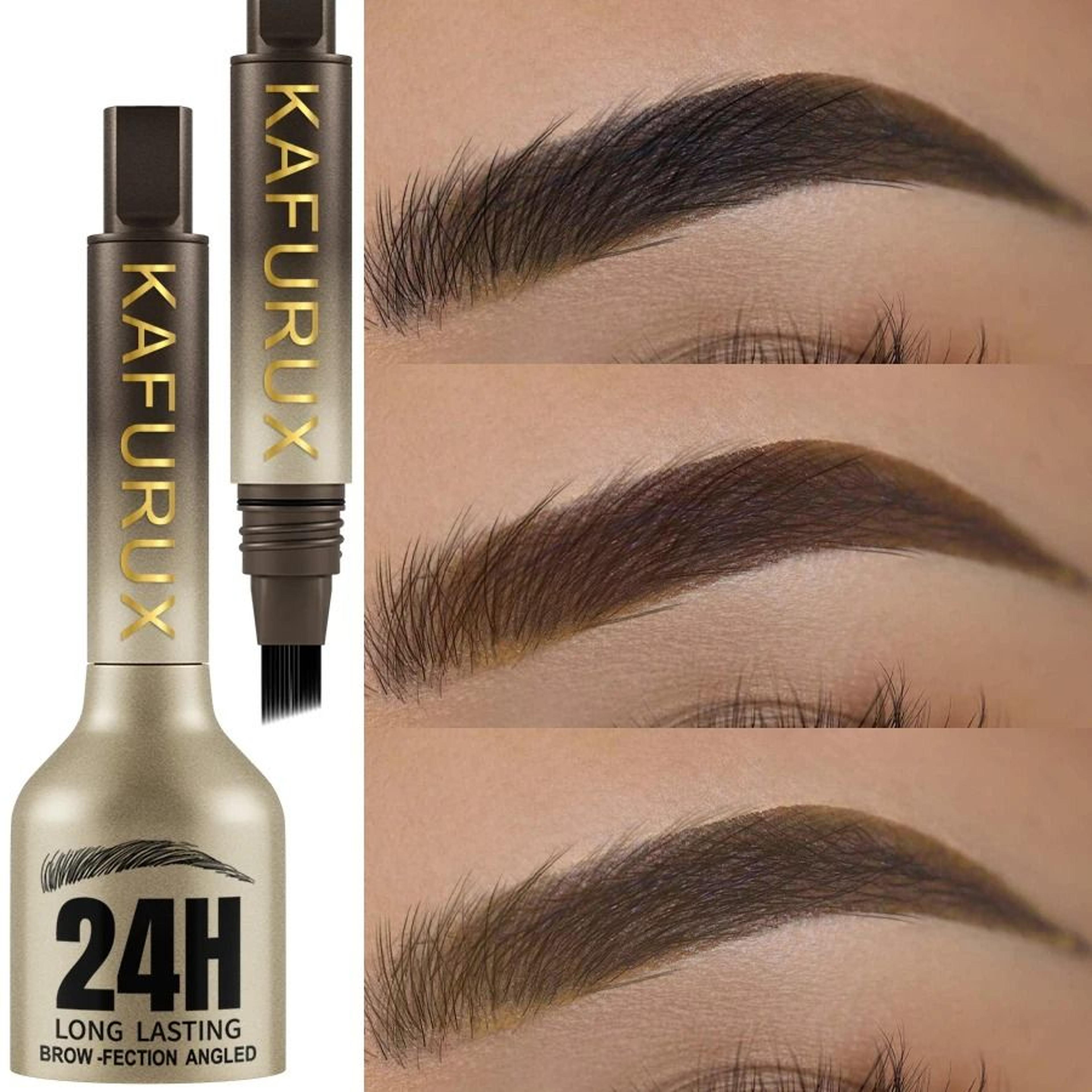 3d hairline & wild eyebrow enhancer cream set - waterproof anti-smudge brow pencil & hairline filler with brush