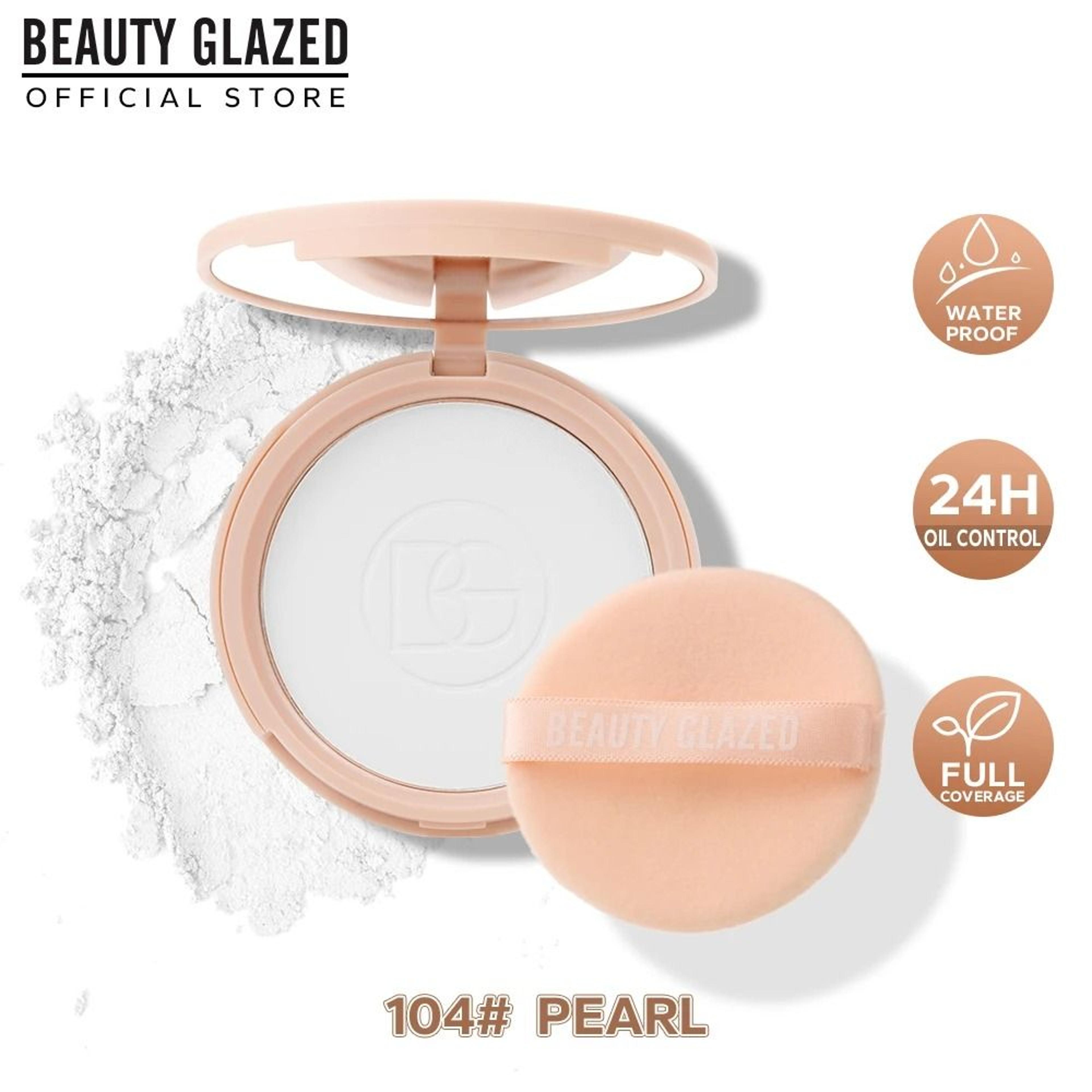 BEAUTY GLAZED Oil Control Matte Pressed Powder  LongLasting Flawless Setting Face Powder Compact Wi 9