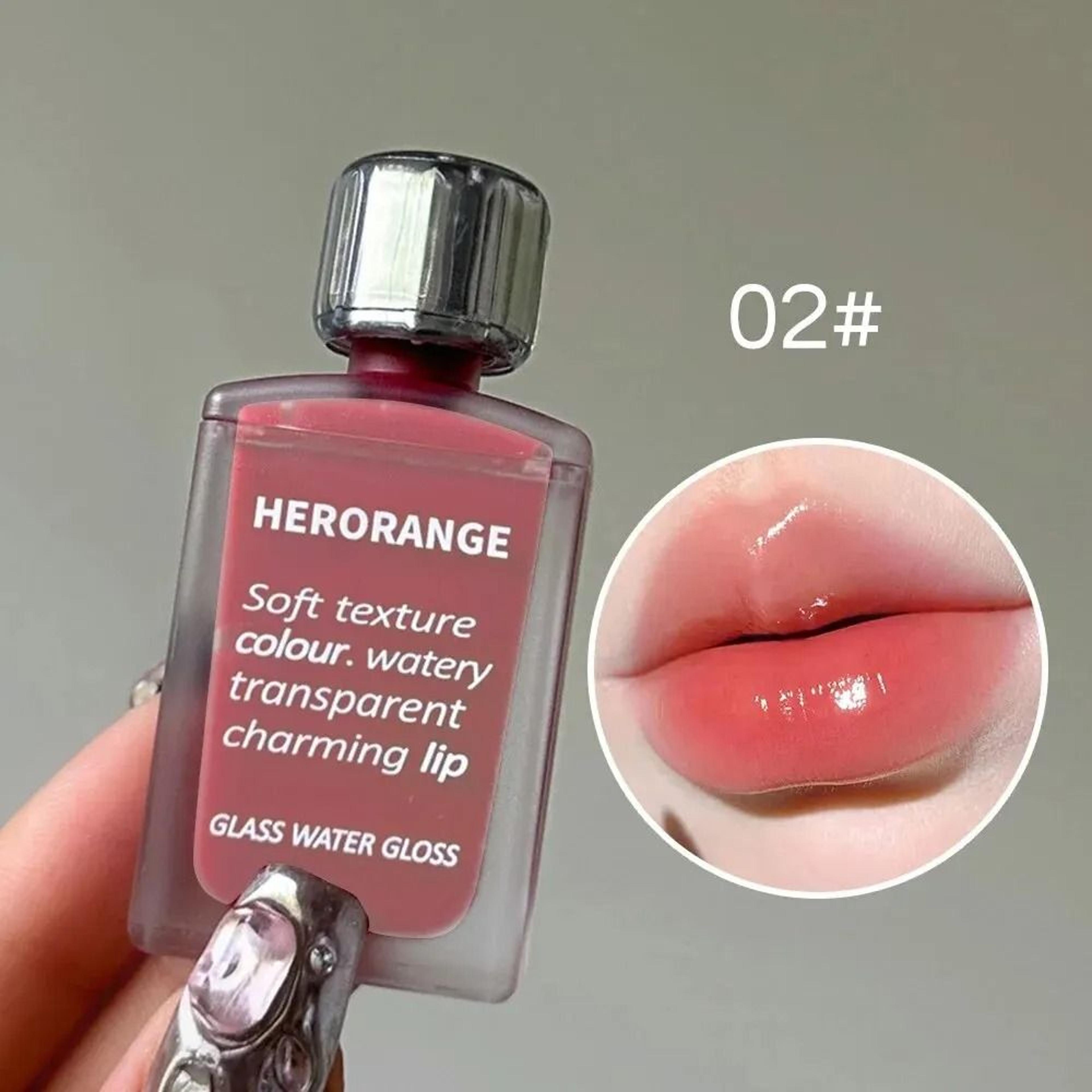 Herorange Lightly Glass Water Gloss Lip Glaze  Mirror Plumping Lip Oil  NonStick Cup Lip Tint 11