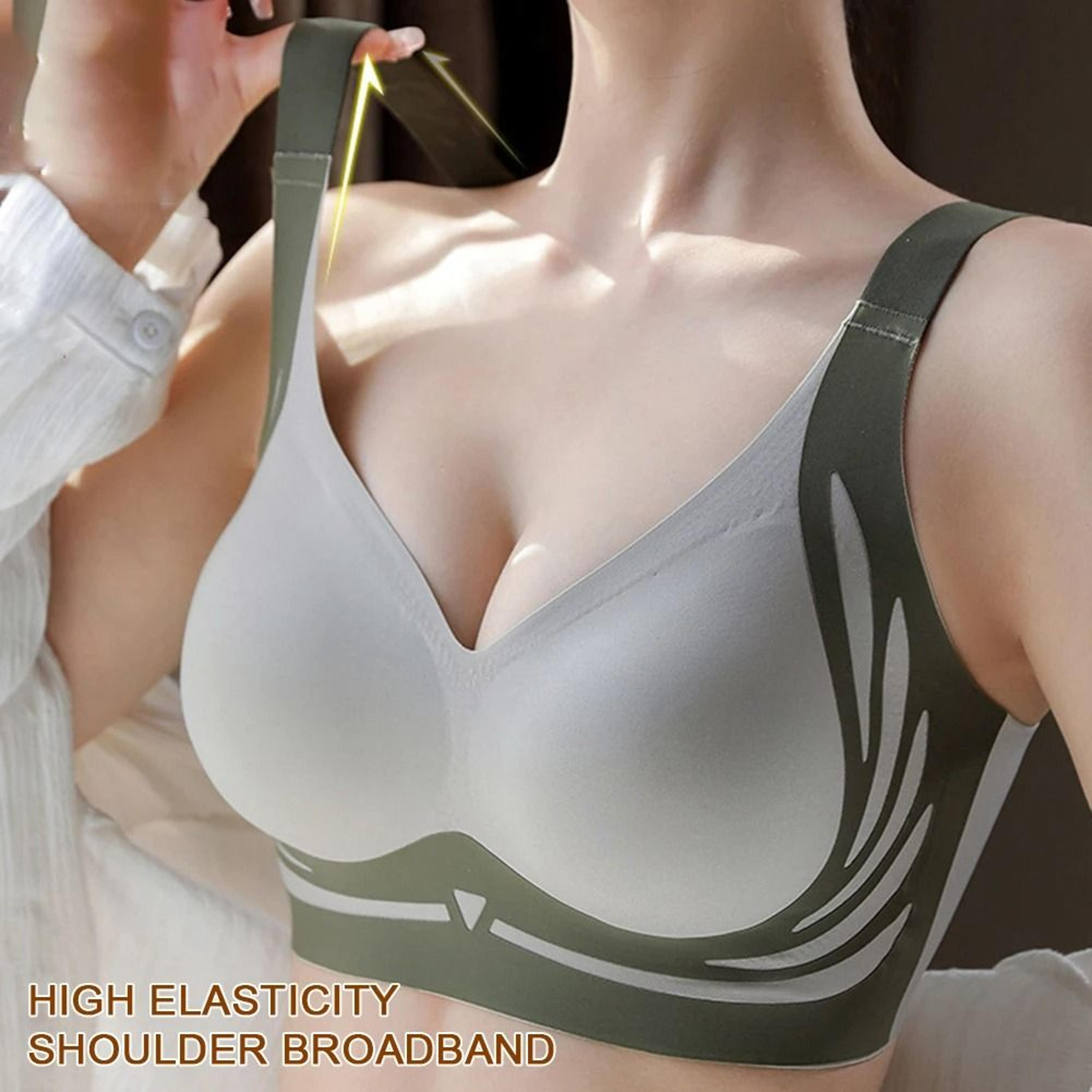 Lifting AntiSagging Wireless PushUp Sports Bra  Machine Washable Shockproof Fixed Cup Underwear 1