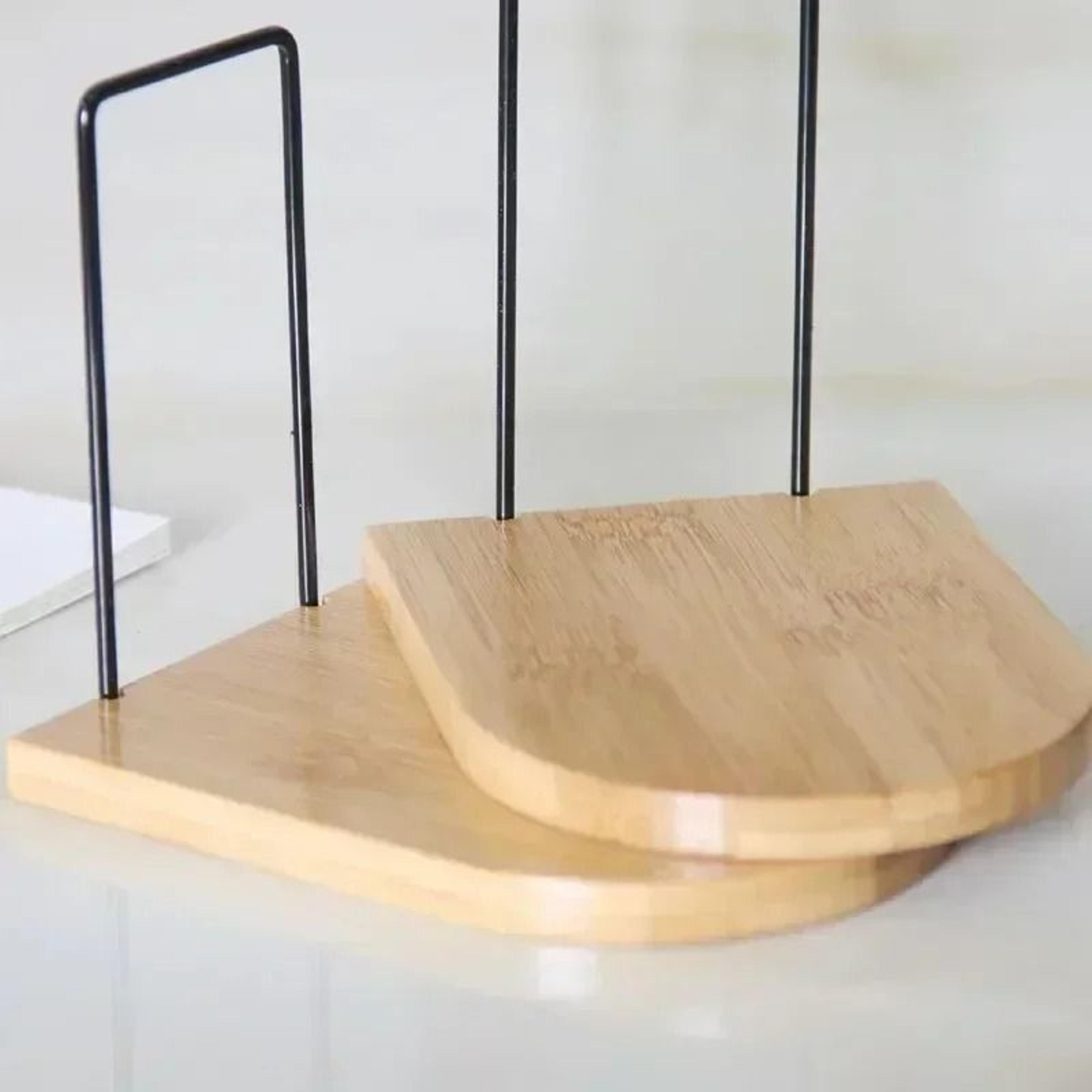 2Piece Minimalist Wood  Iron Bookends  Modern Desktop  Bookshelf Organizer Set 4