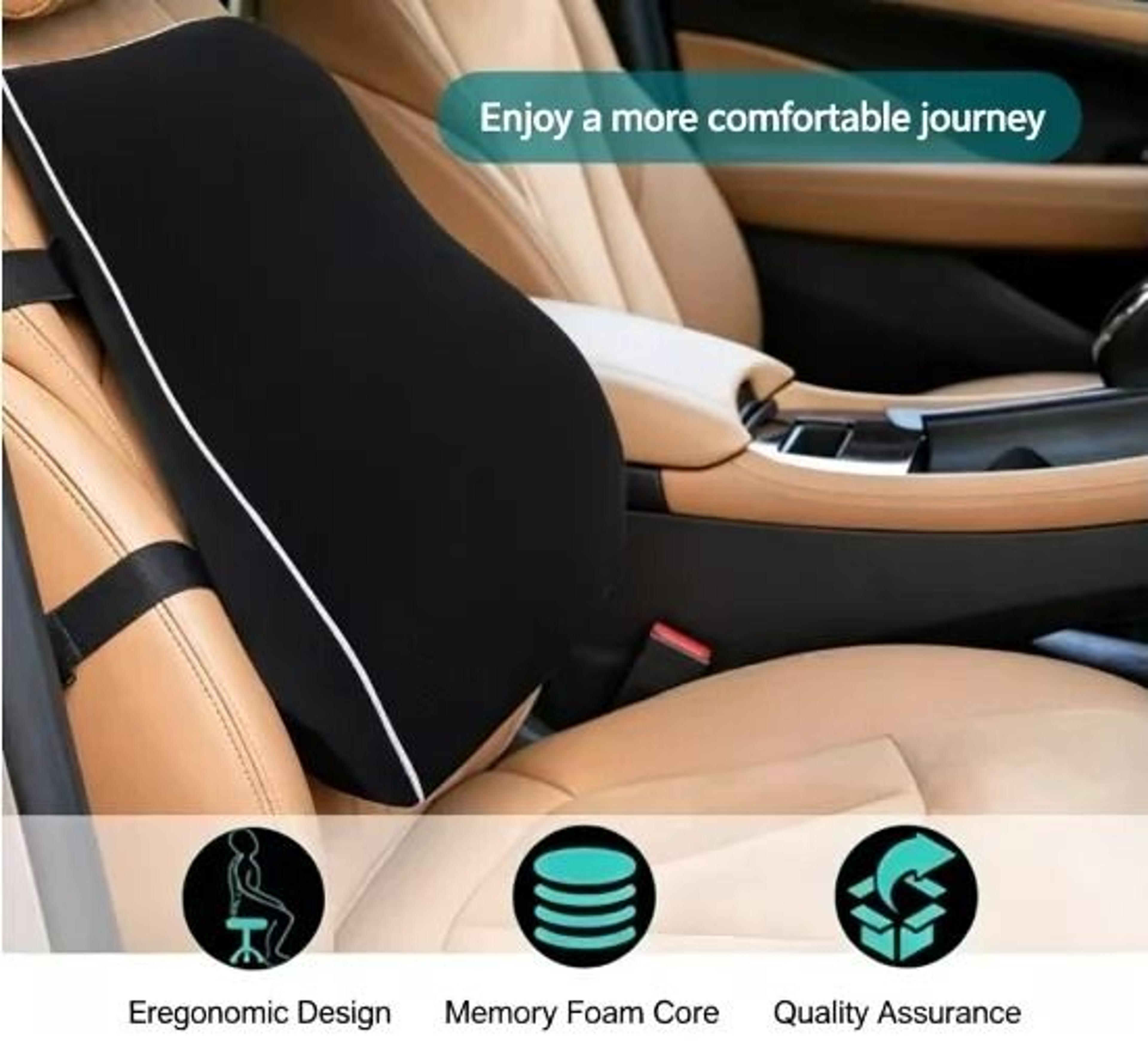 NonSlip Memory Foam Lumbar Support Pillow  Ergonomic Back Pain Relief Waist Cushion For Car Office  1