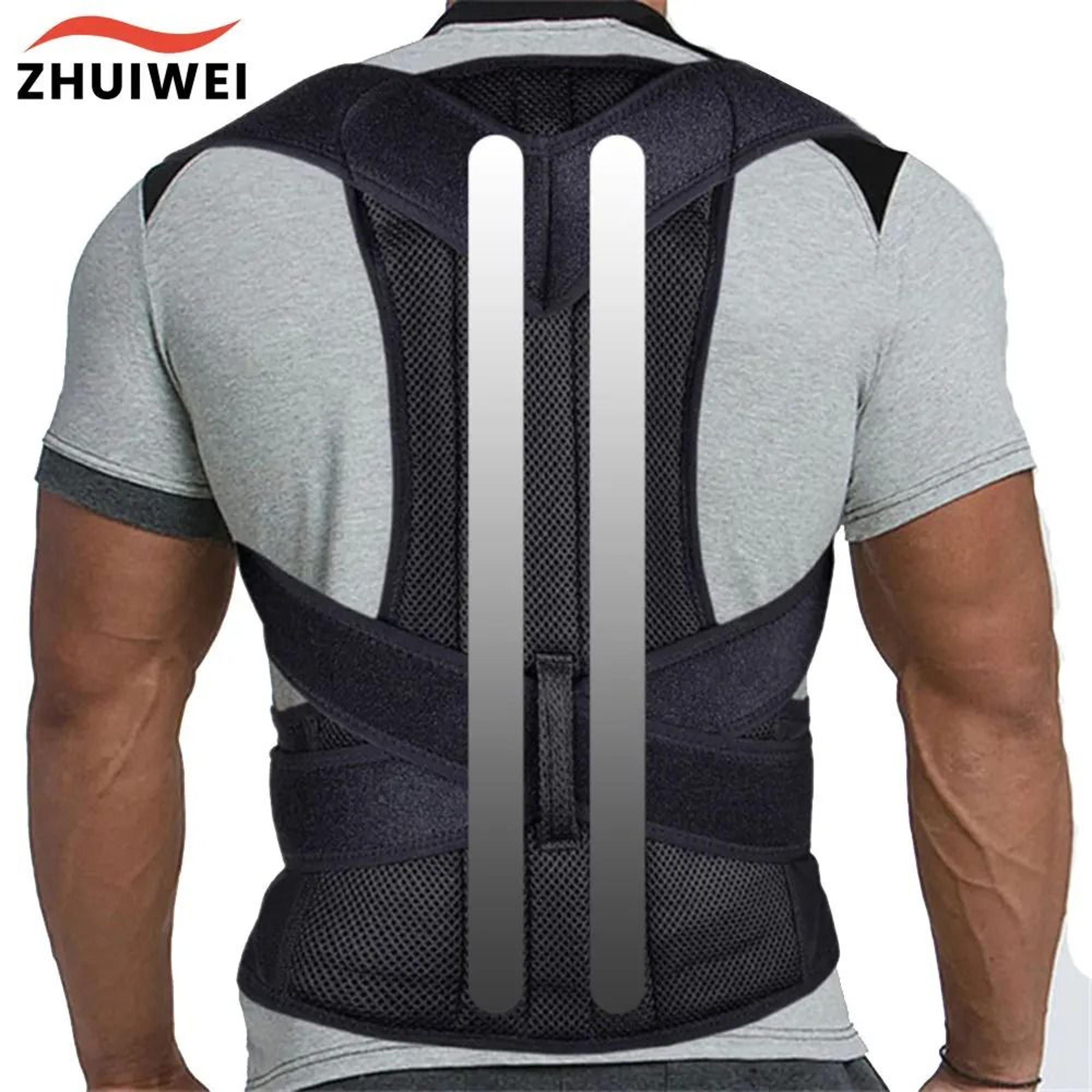 adjustable scoliosis posture corrector & lumbar back support brace - full back straightener belt for upper & lower back