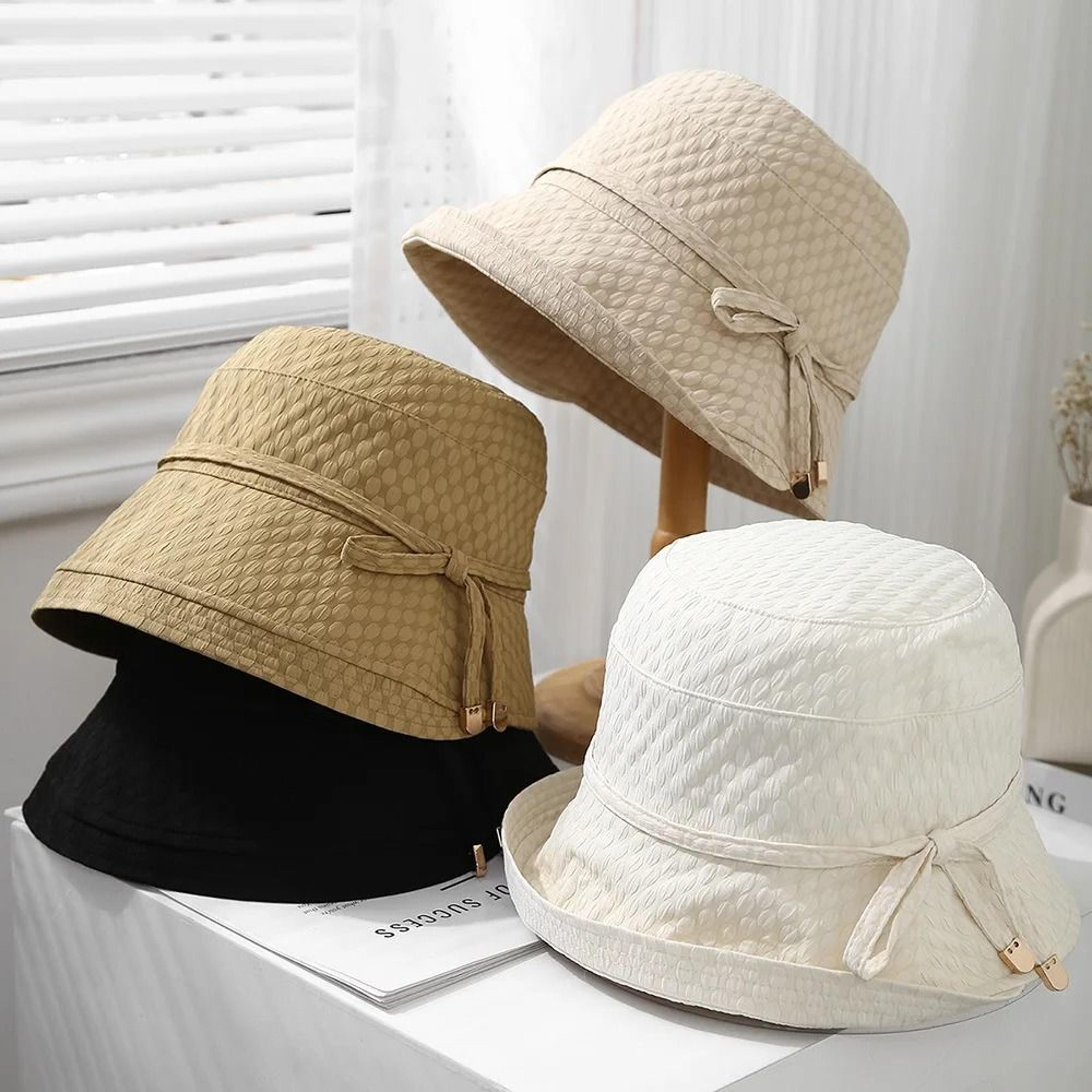 women's foldable sunshade bucket hat - lightweight travel & beach fisherman cap for spring & summer