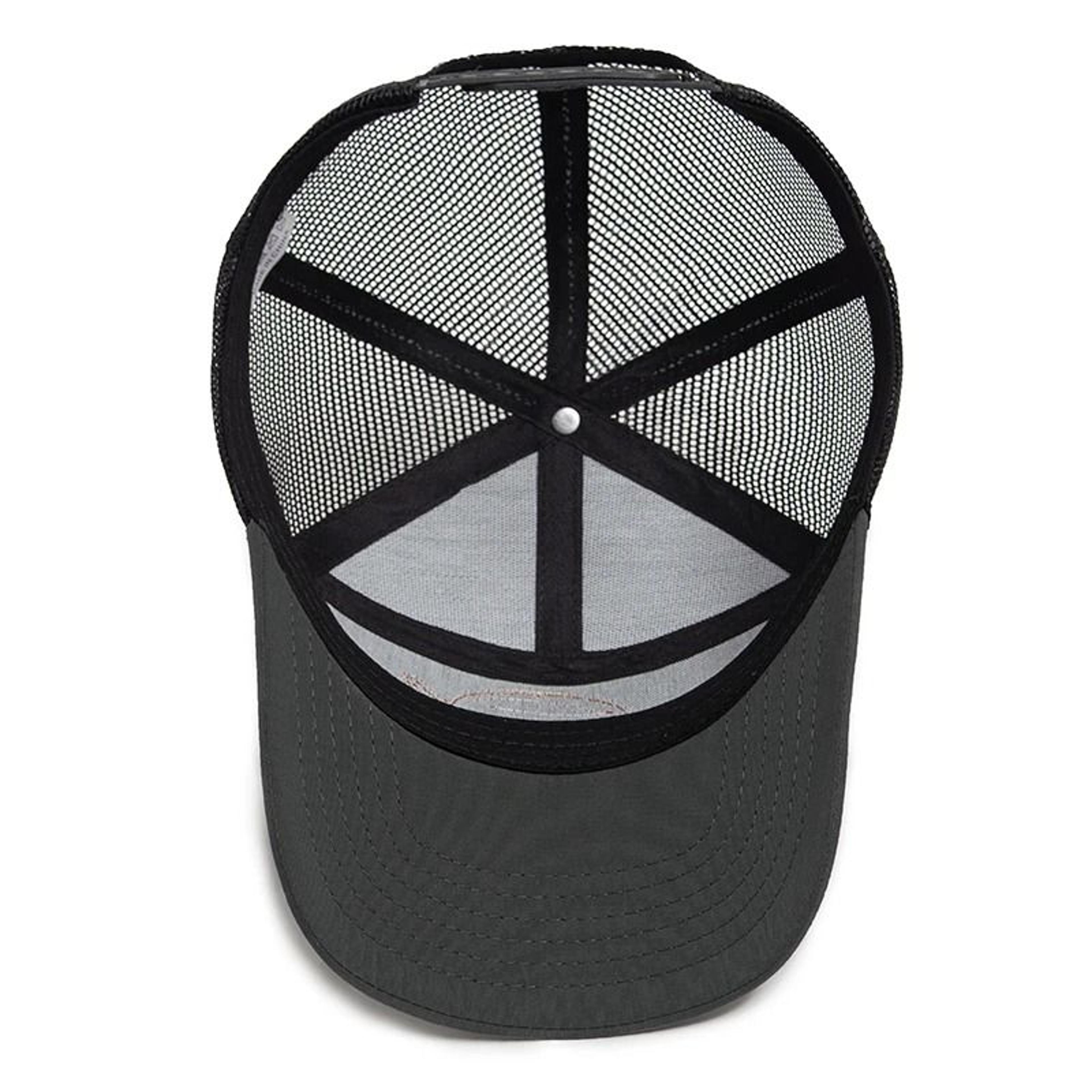 Shark Leather Label 7Panel Trucker Hat  Unisex Mesh Baseball Cap  Summer HipHop Visor 4