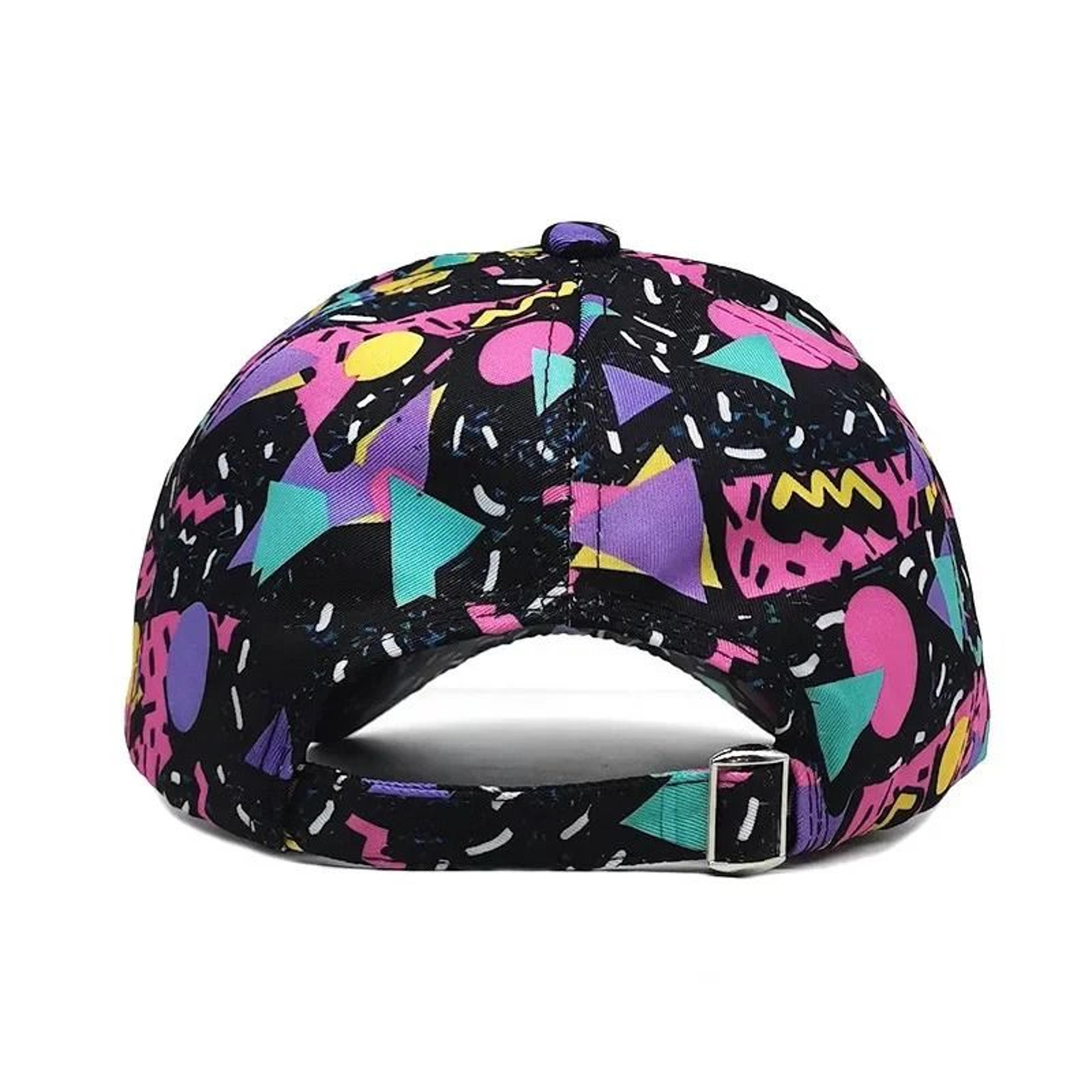 Spring Graffiti Print Polyester Baseball Cap  Unisex Urban Snapback  Outdoor Sun Hat 5660cm 4