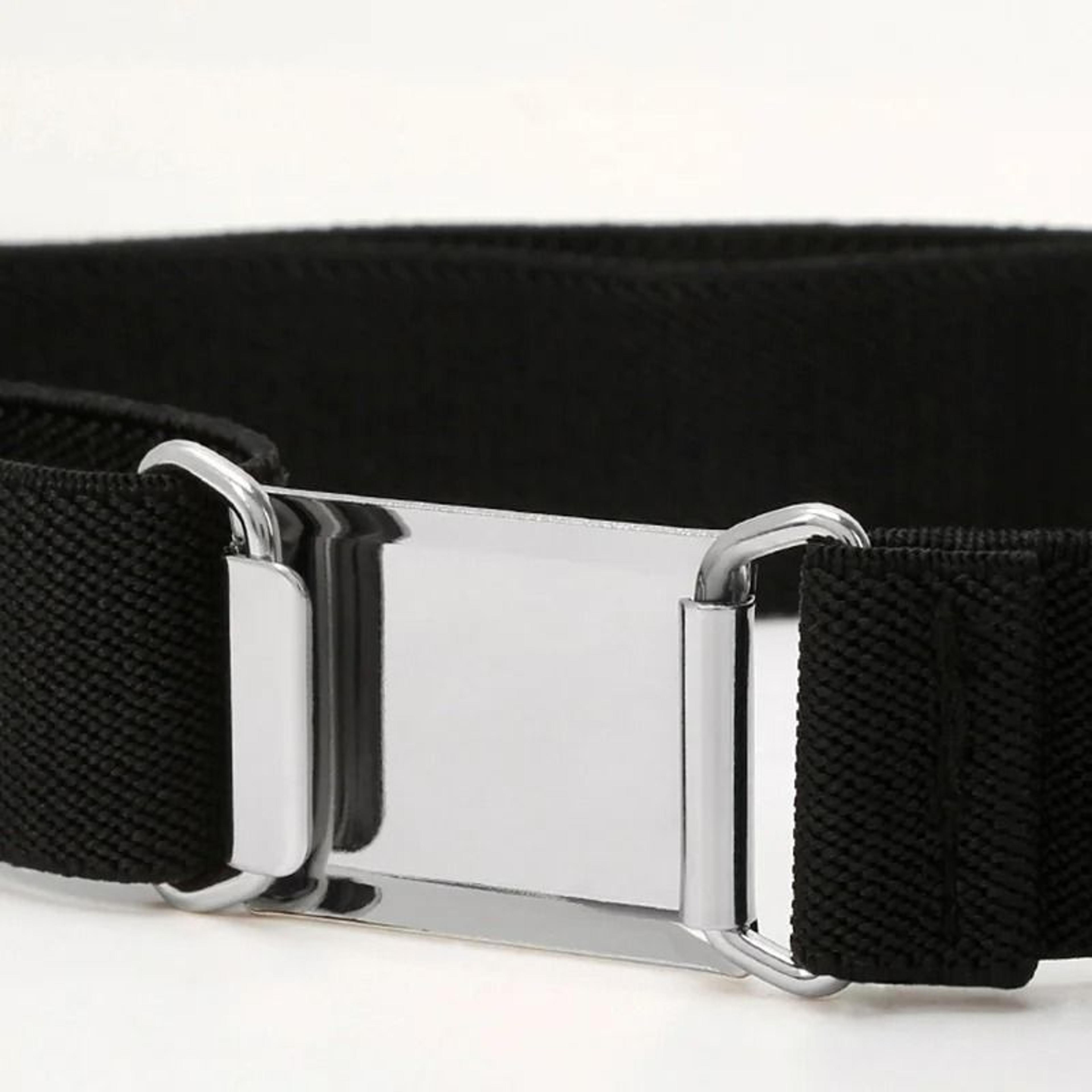Womens Invisible Elastic Stretch Belt  Adjustable NoShow Flat Square Buckle Waist Belt For Jeans  D 3