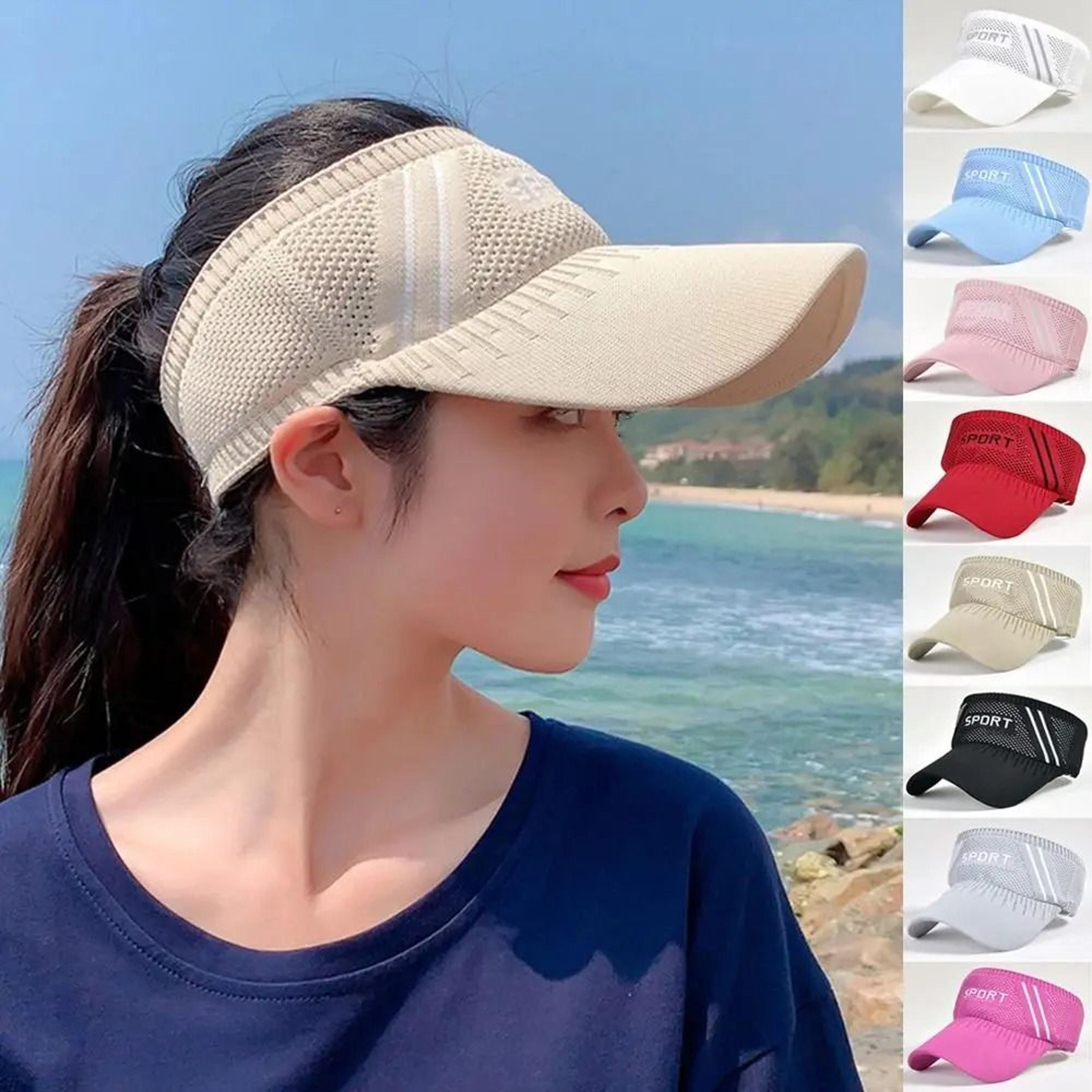 women's sunscreen ponytail baseball cap - breathable outdoor sport sunshade hat for summer