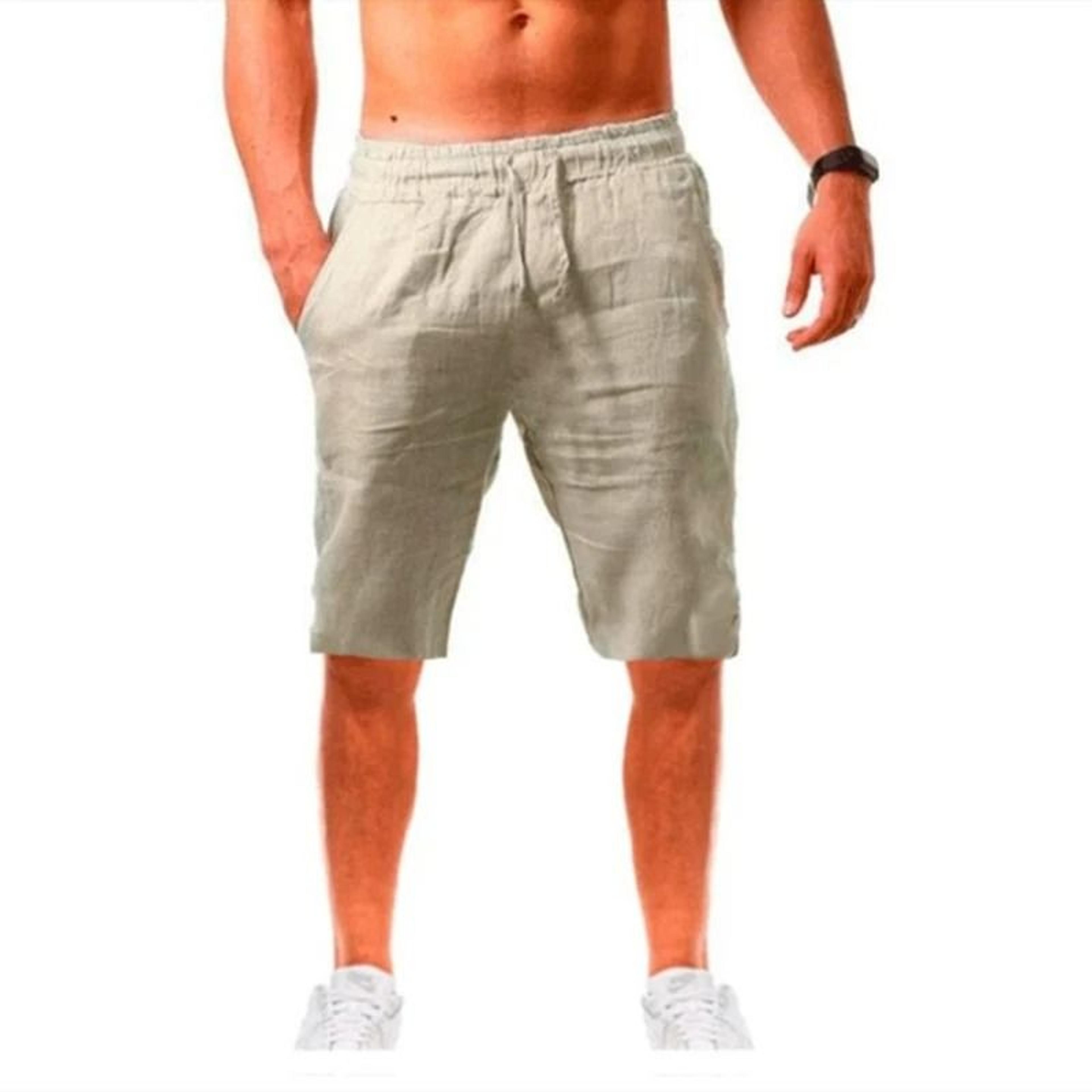 Mens Summer Cotton Linen Joggers  Breathable Casual Gym Training Trousers  Streetwear Sweatpants 10