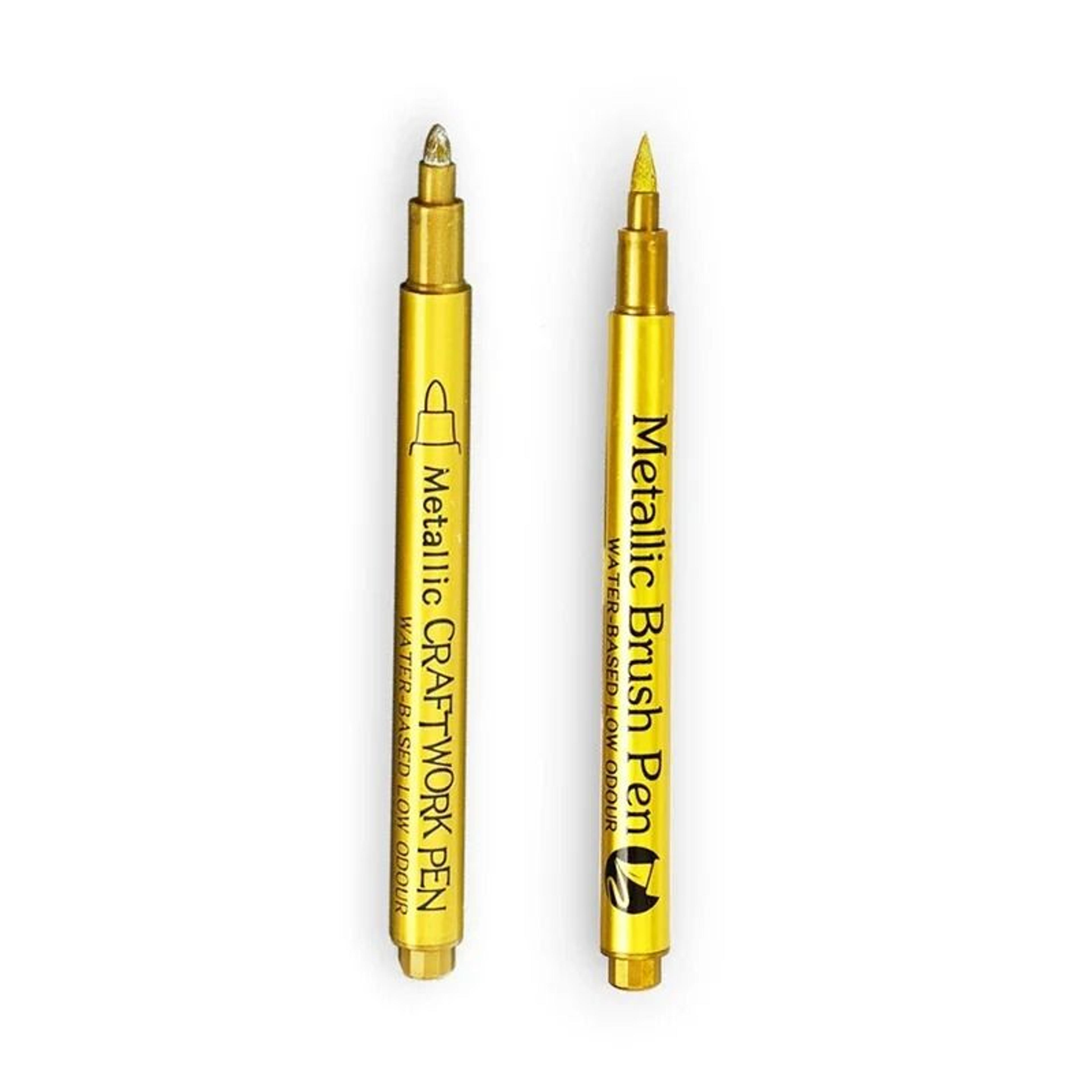 Gold  Silver Brush Metallic Marker Pens  Permanent Art Markers For Manga Scrapbooking  Crafts 15