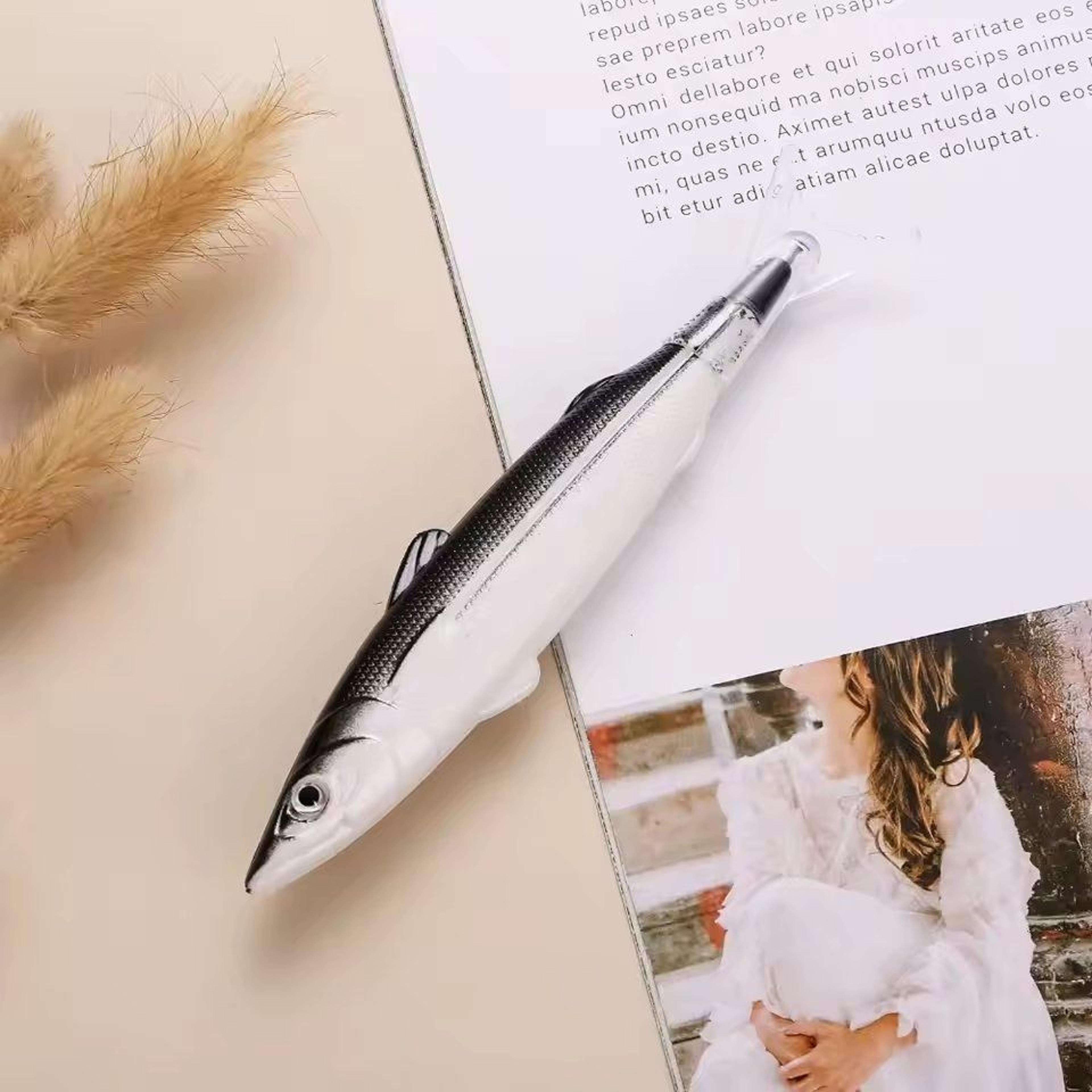 Creative Salt Fish Shape Ballpoint Pen  Novelty Signature Gel Pen For School  Office Stationery 5