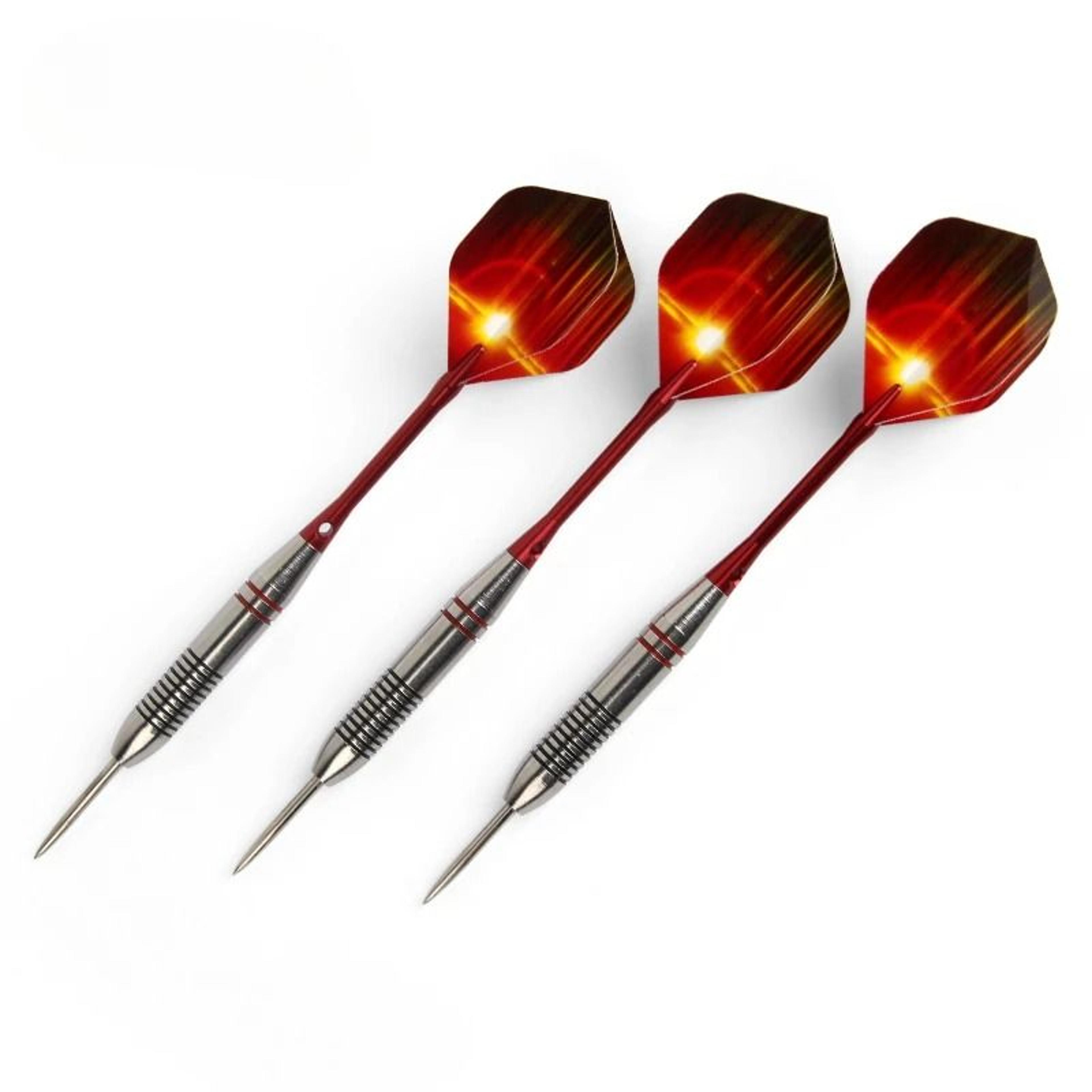 3-piece professional 24g steel tip dart set - precision darts with aluminum shafts & high-fly flights