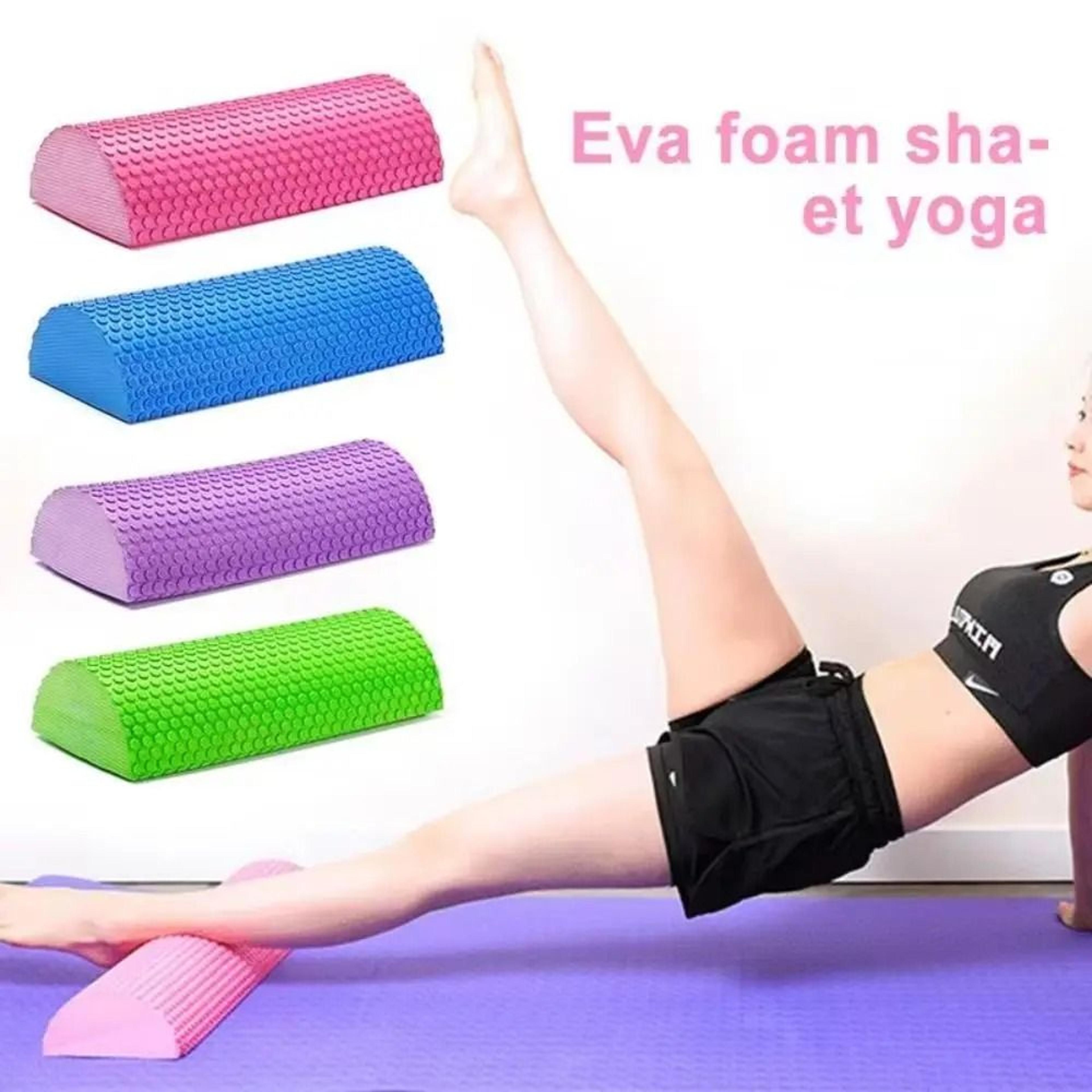 half-round 30cm eva massage foam roller - pilates balance & muscle recovery roller with floating massage points