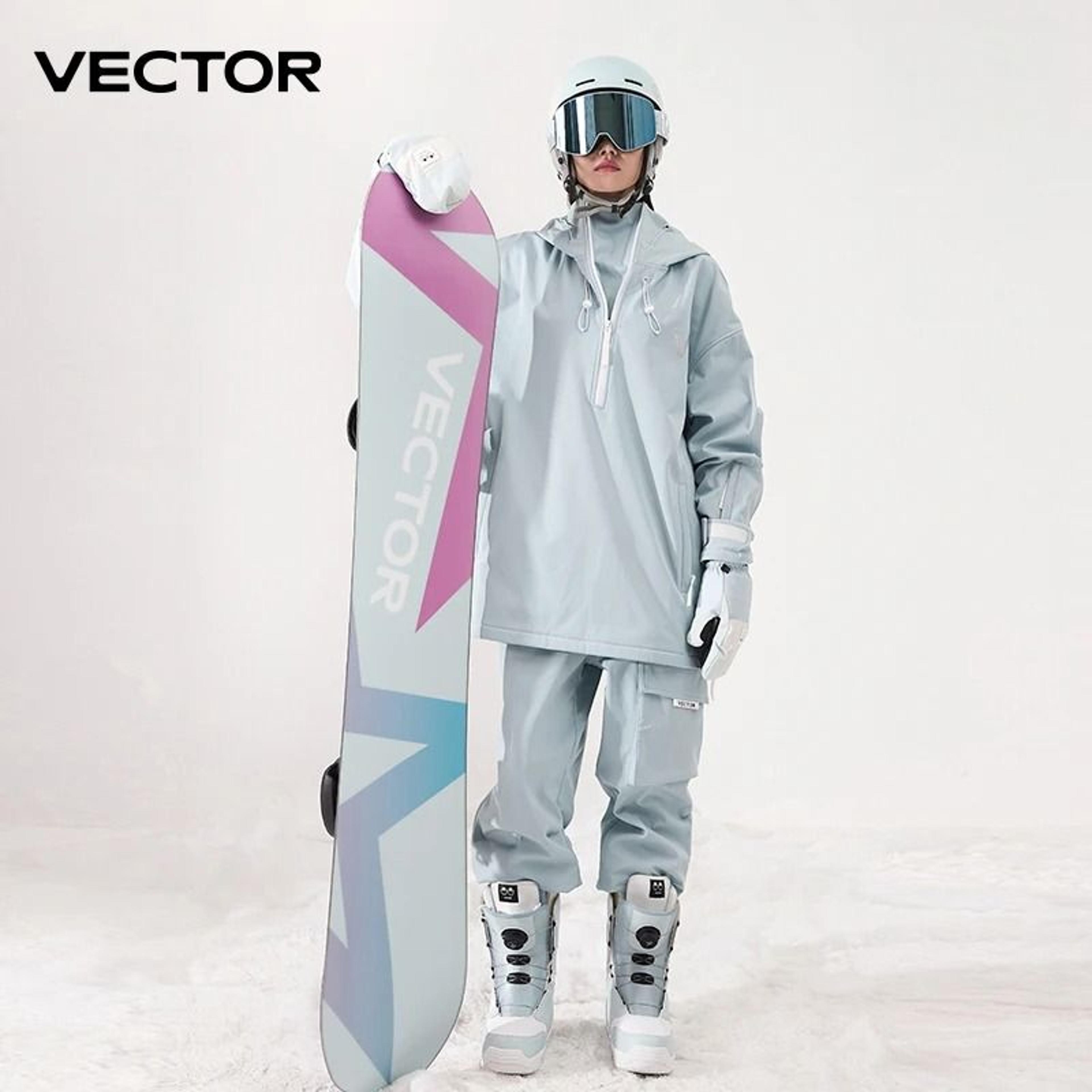 Unisex Waterproof Winter Ski Jacket  Pants Set  Windproof Thermal Snowboard Overalls  Hooded Outdoo 2