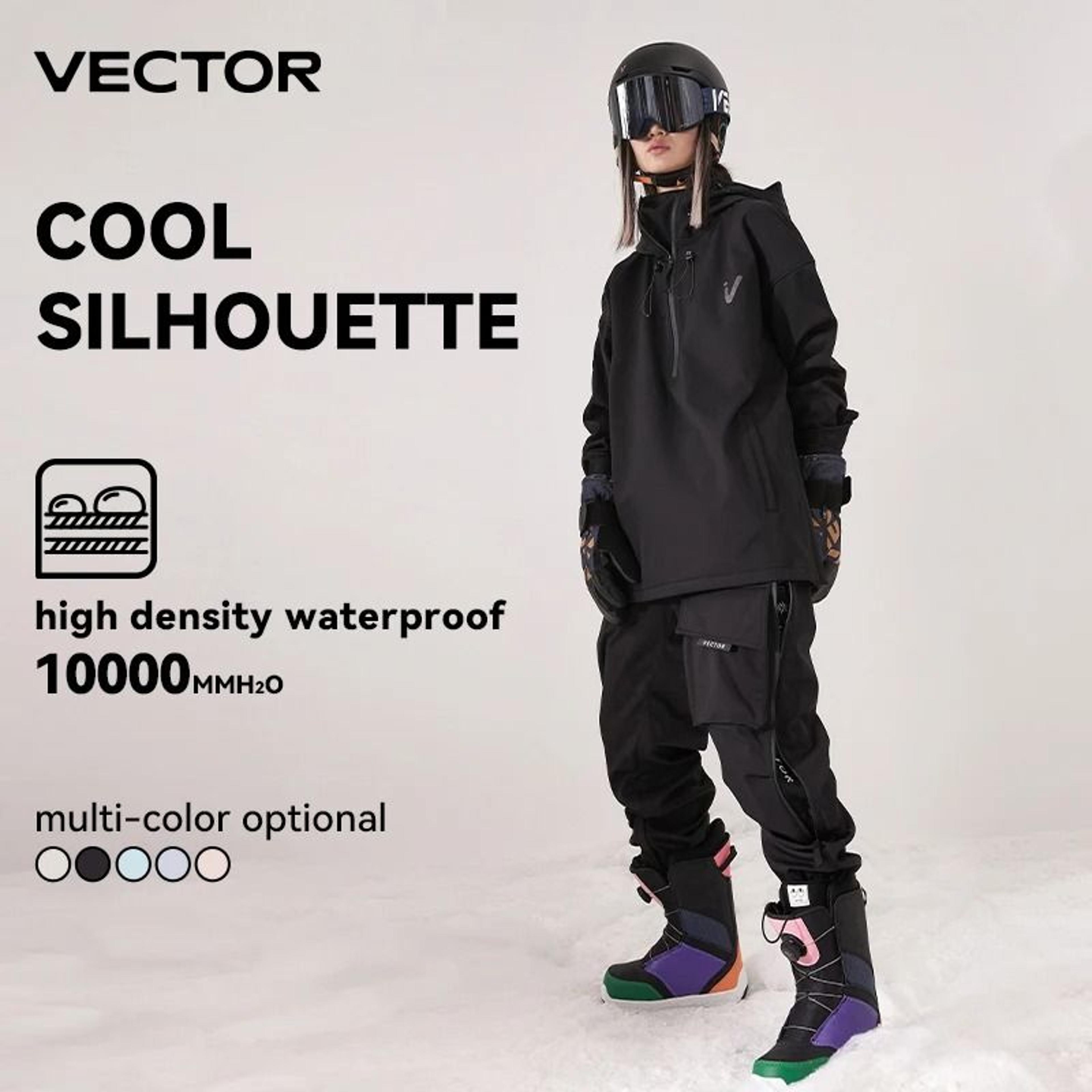 Unisex Waterproof Winter Ski Jacket  Pants Set  Windproof Thermal Snowboard Overalls  Hooded Outdoo 4