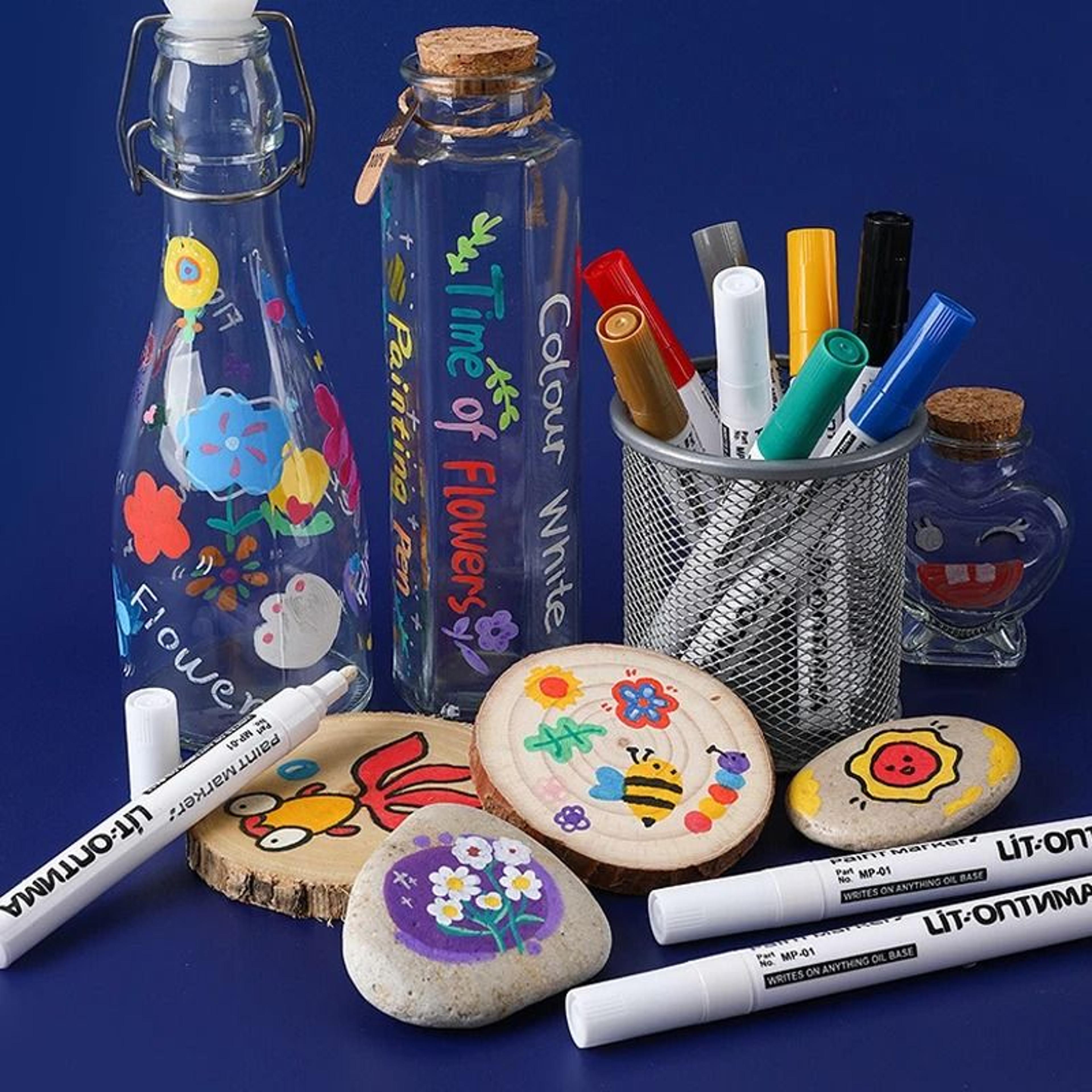 12Color Waterproof Paint Marker Set  QuickDrying Permanent Paint Pen For Tires Wood Metal  Ceramics 2