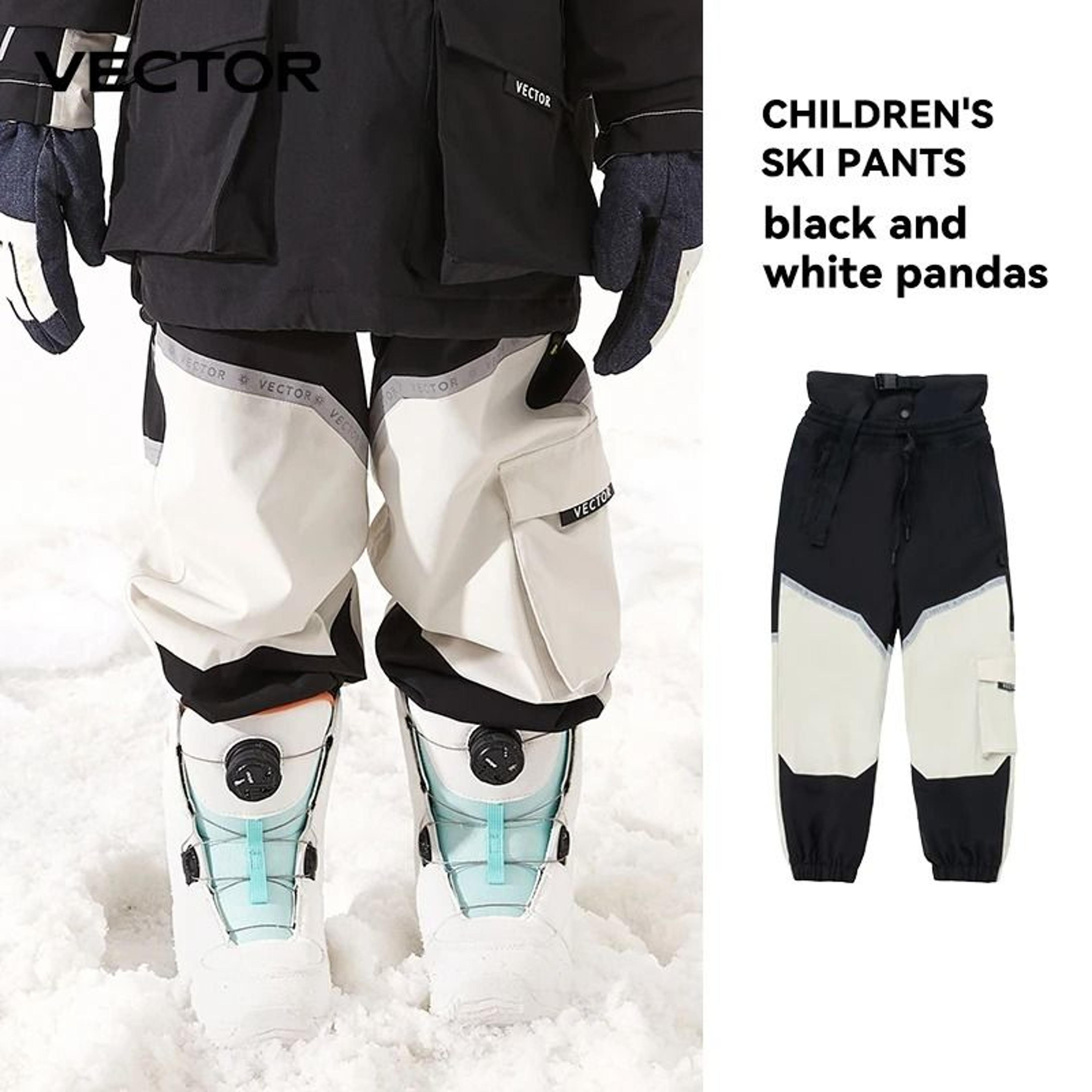 VECTOR Kids Winter Waterproof  Windproof Ski Pants  Thermal Snowboard Trousers 9