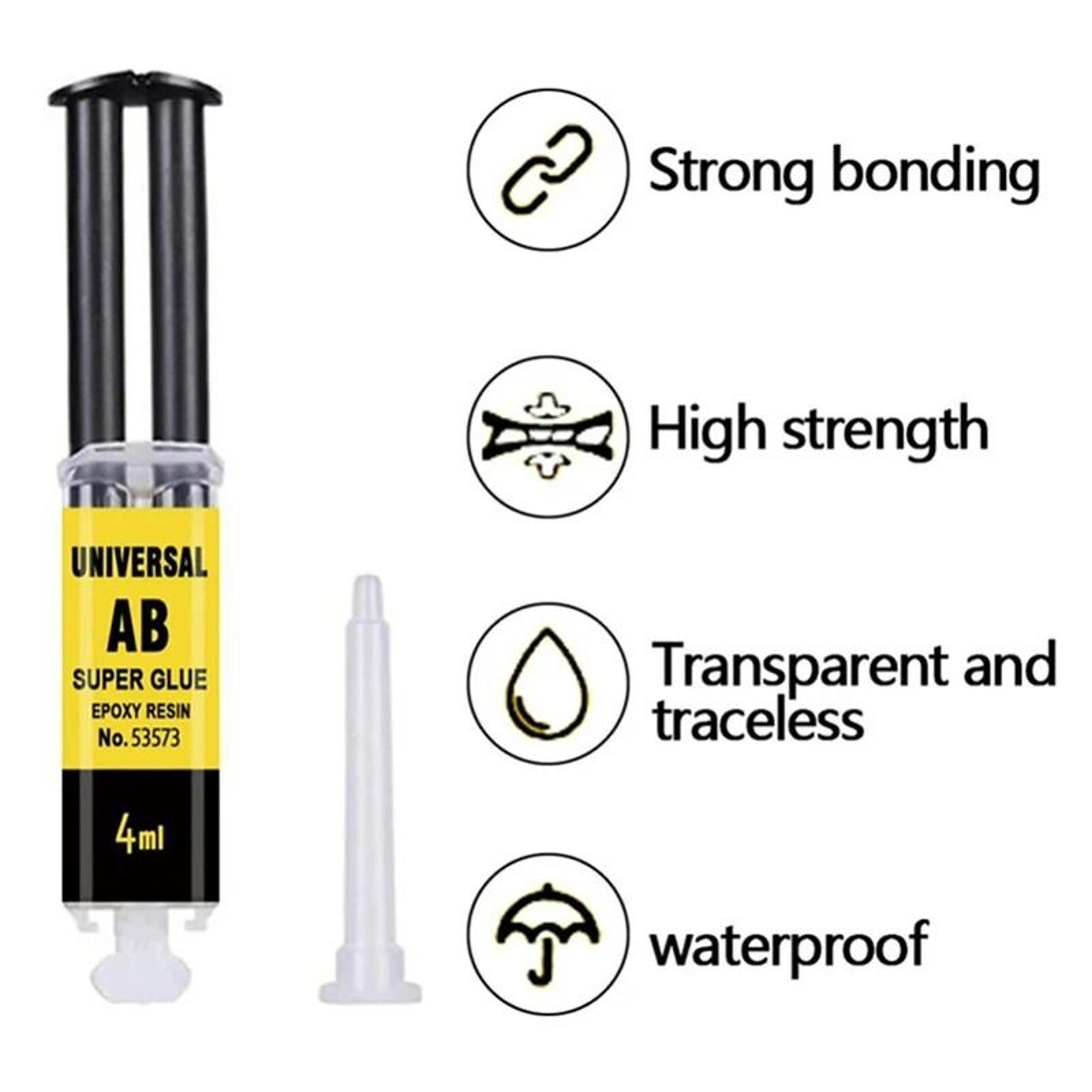 Epoxy Resin AB Glue  FastDrying Waterproof HighStrength Adhesive For Glass Metal Ceramic  Wood 4