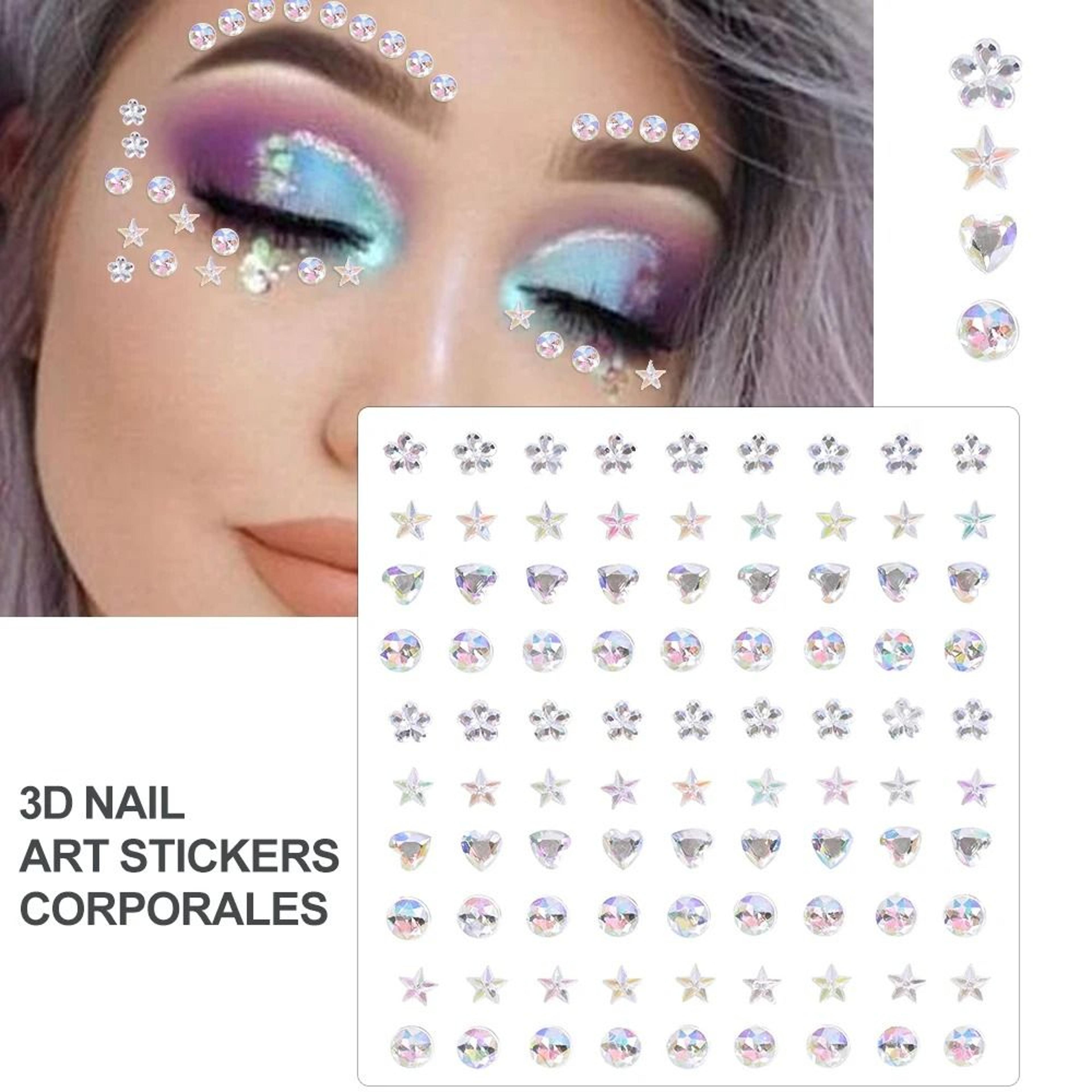 SelfAdhesive Pearl Stickers Set 162 Pcs  Mixed Sizes For Face Eyes Makeup  Hair 13