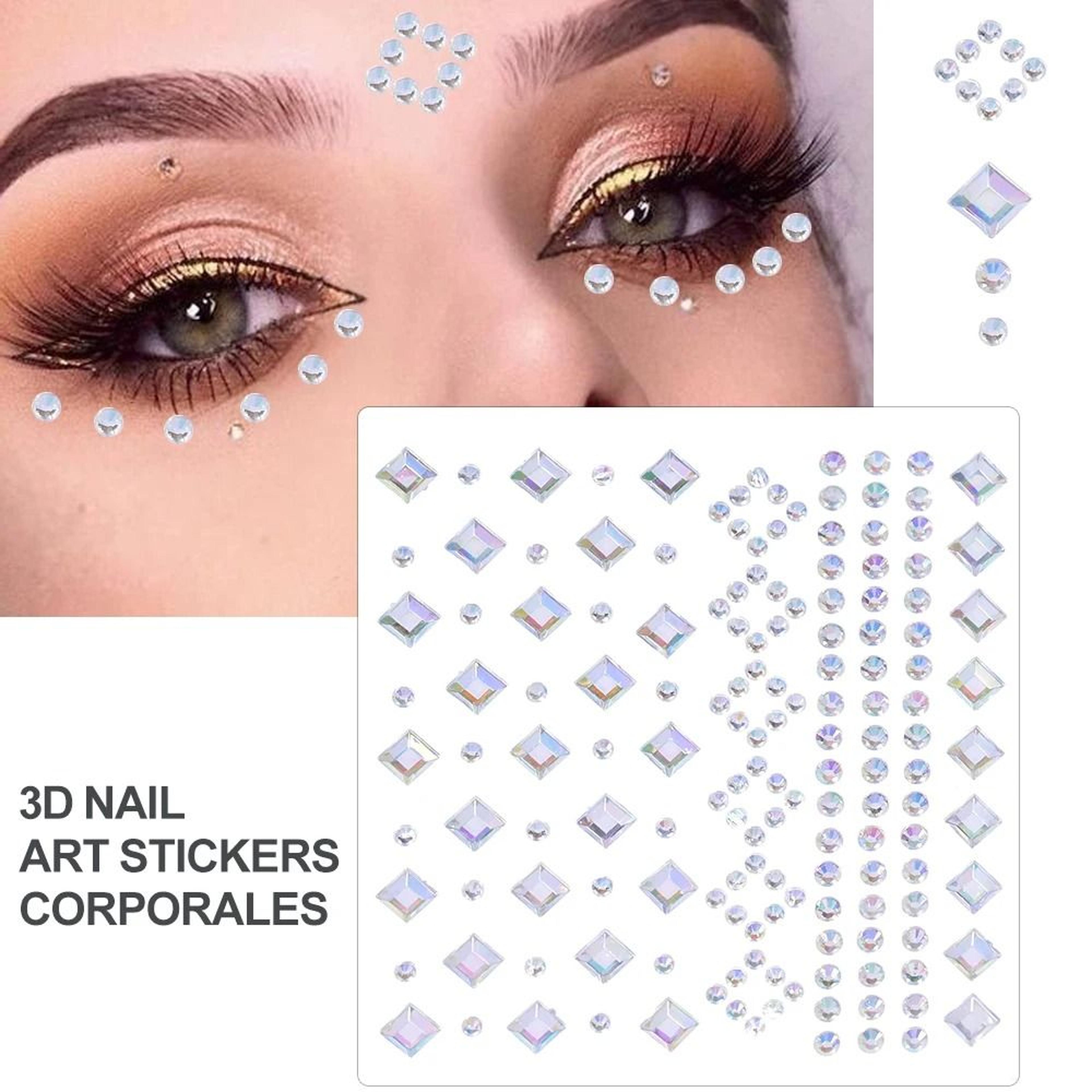 SelfAdhesive Pearl Stickers Set 162 Pcs  Mixed Sizes For Face Eyes Makeup  Hair 27