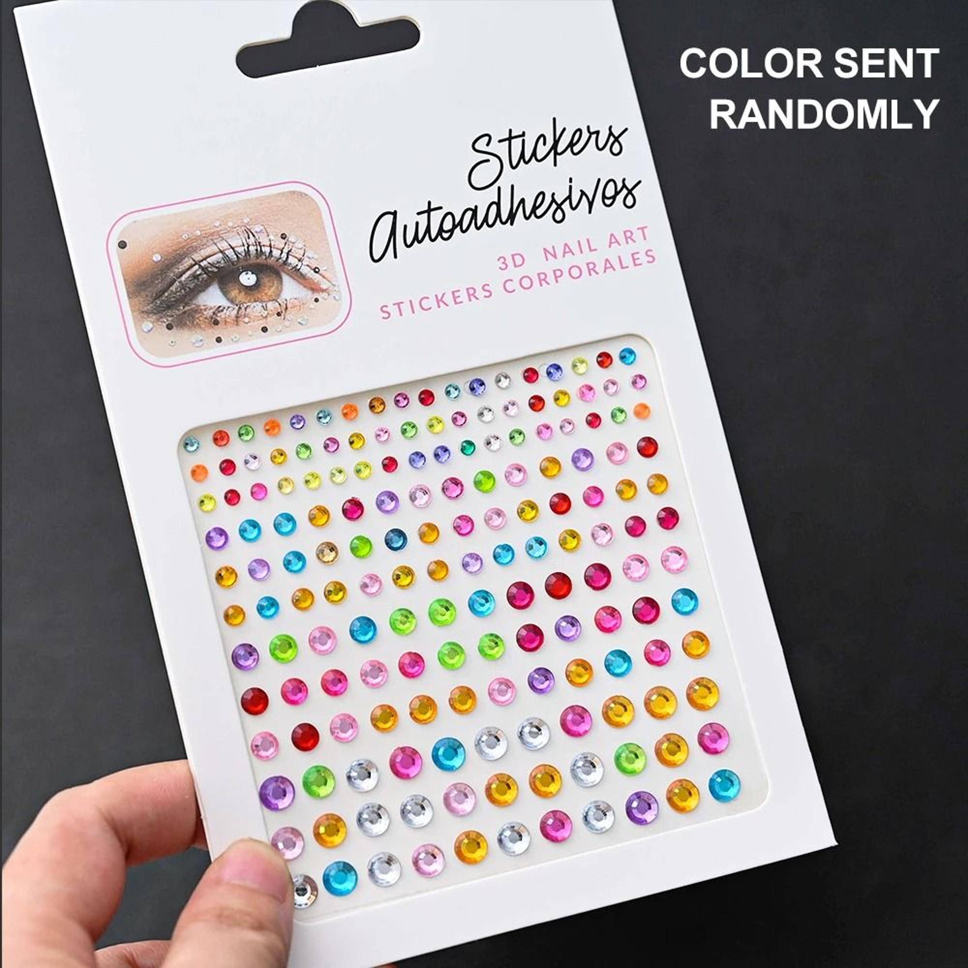 SelfAdhesive Face Jewels  Eyes Rhinestones  Temporary Tattoo Diamond Gems For Makeup  Party 16