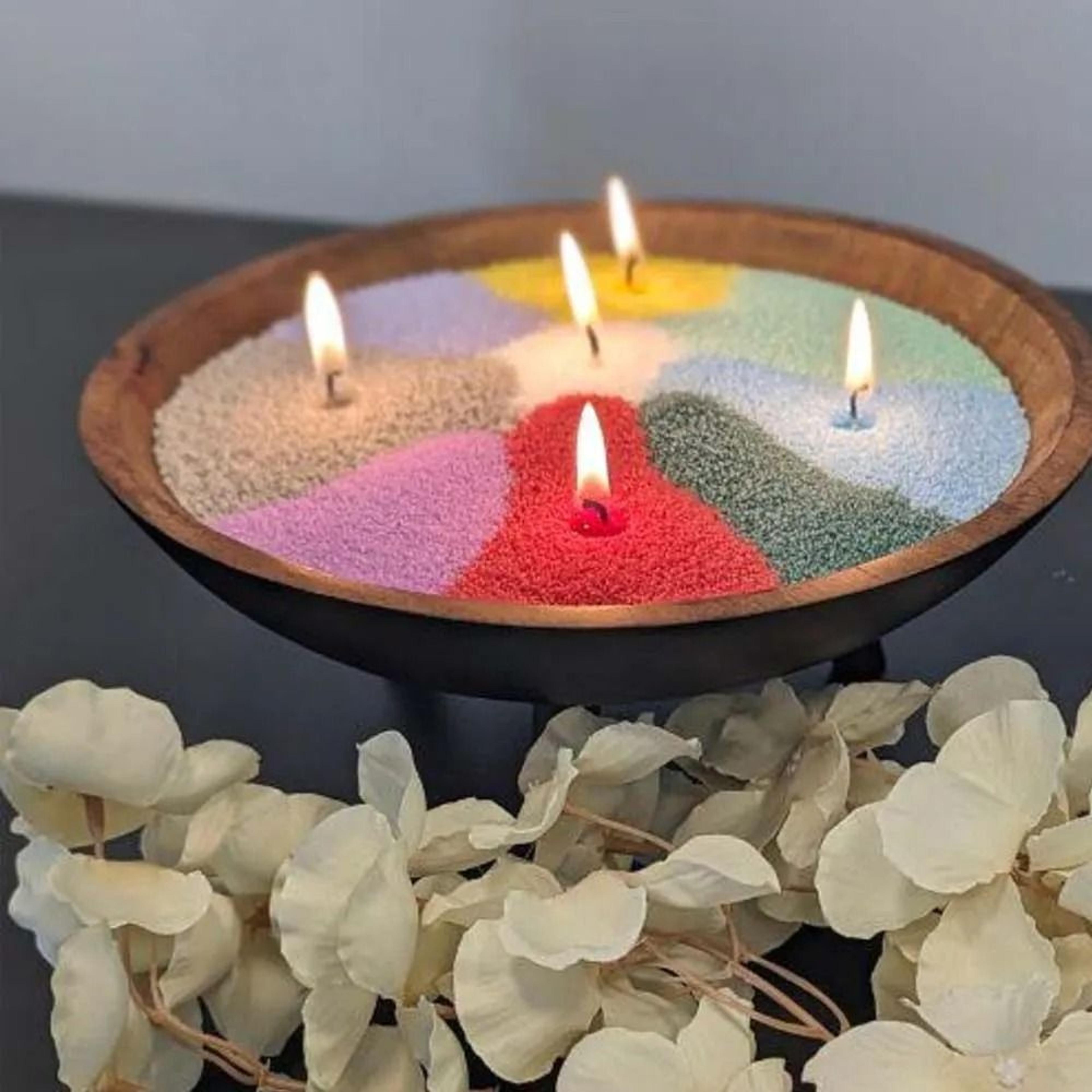 10Color Sand Wax Candle Making Kit  10g Colored Granulated Wax Powder With 5 Cotton Wicks 2