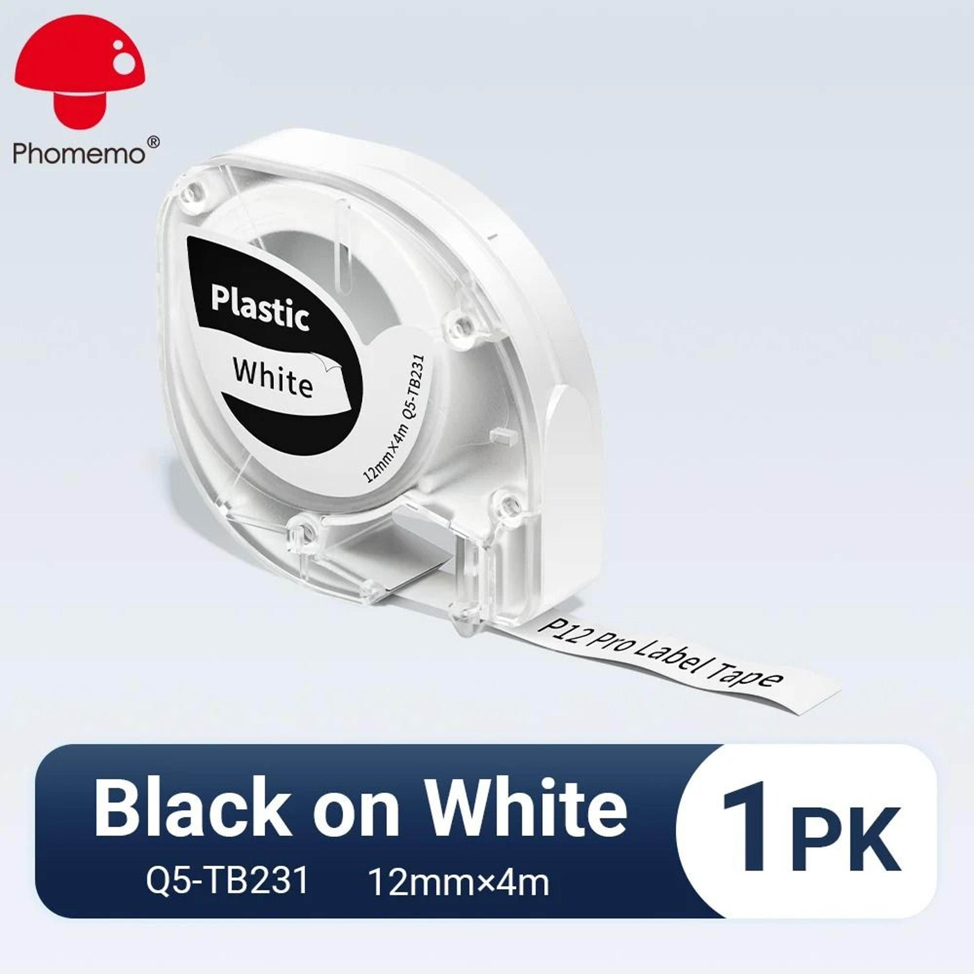 1Pack Label Maker Tape Refill For Phomemo P12  P12Pro  DYMO Letratag LT100H LT100T 12