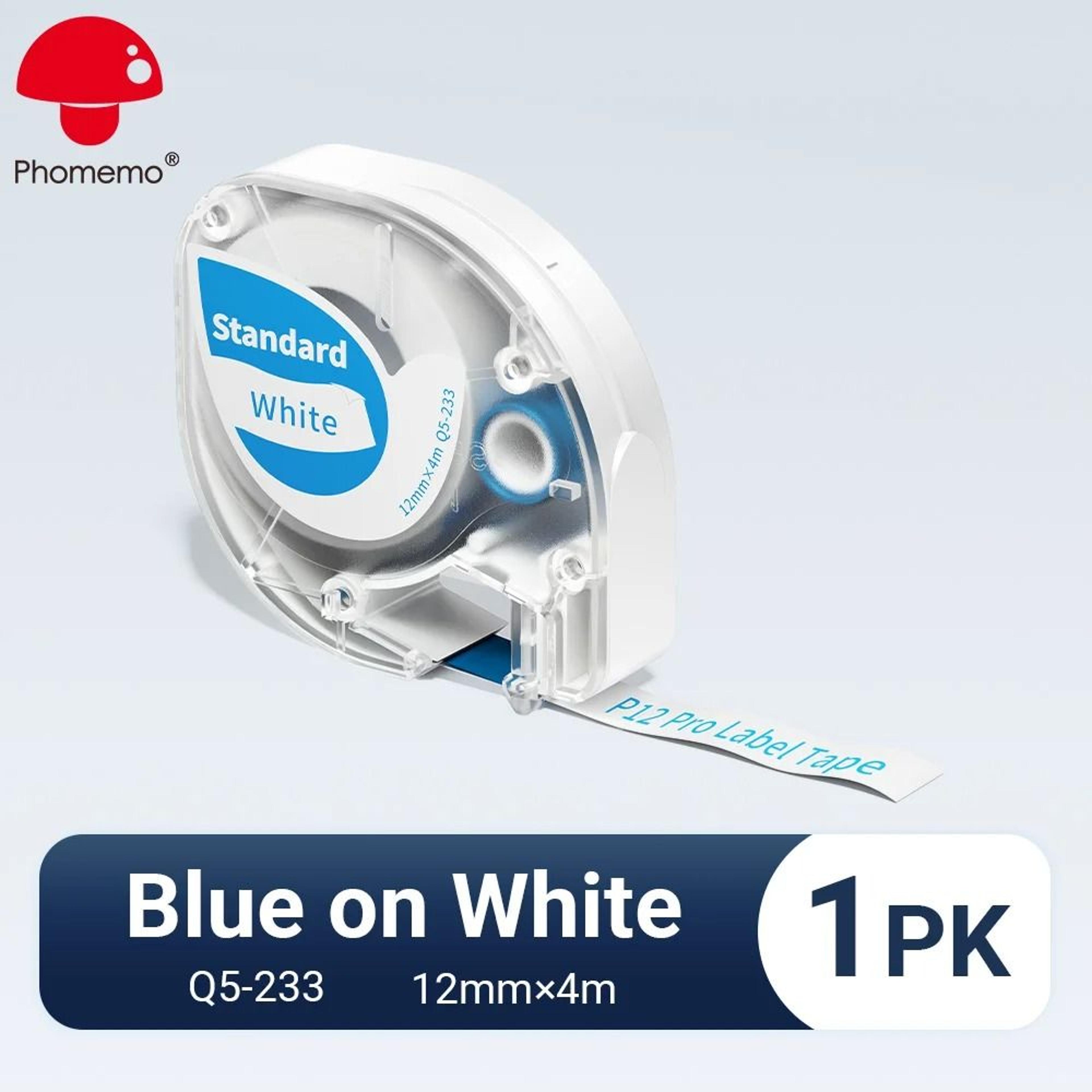 1Pack Label Maker Tape Refill For Phomemo P12  P12Pro  DYMO Letratag LT100H LT100T 15
