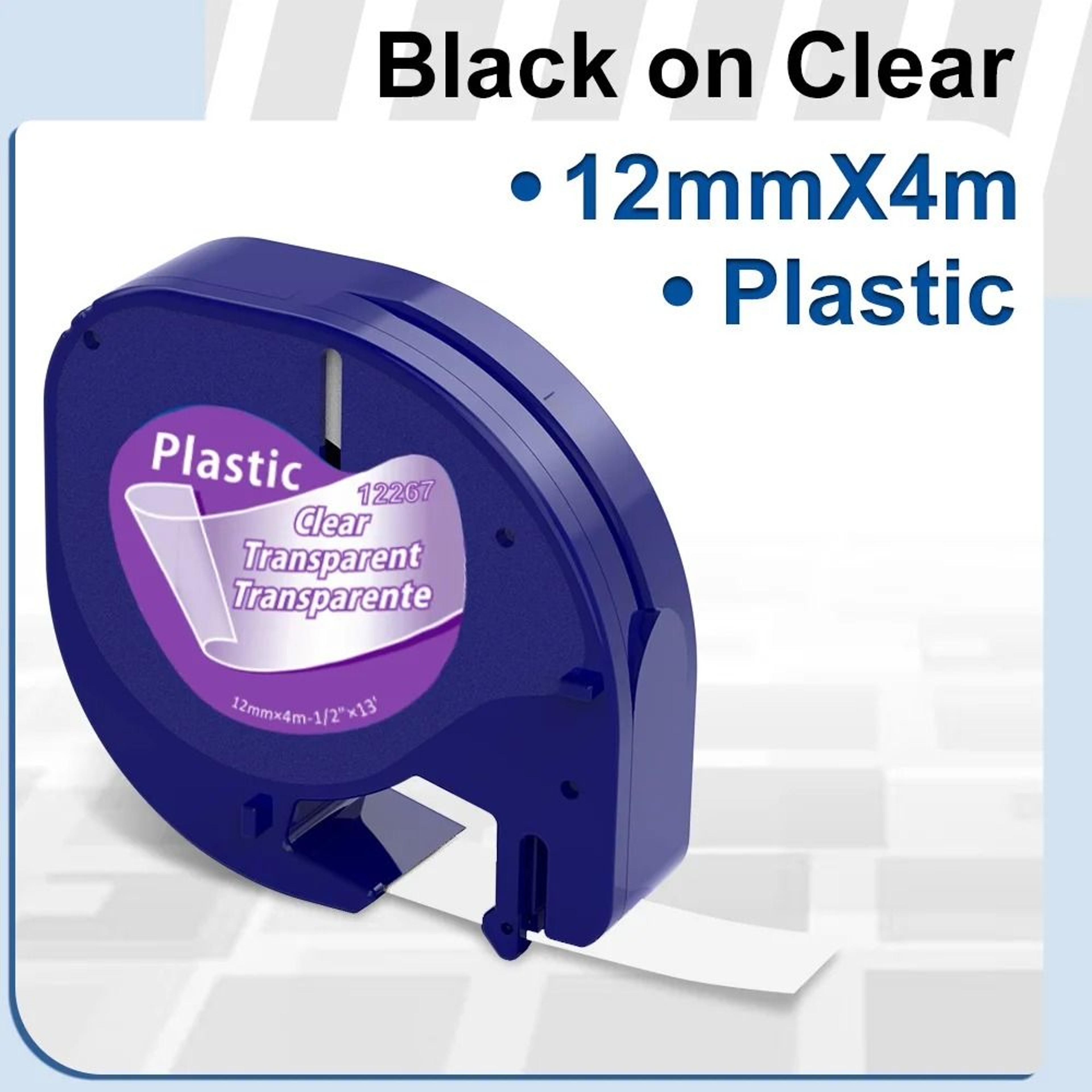 Clear Plastic Label Tape Refill For Dymo LetraTag LT100H LT100T 0