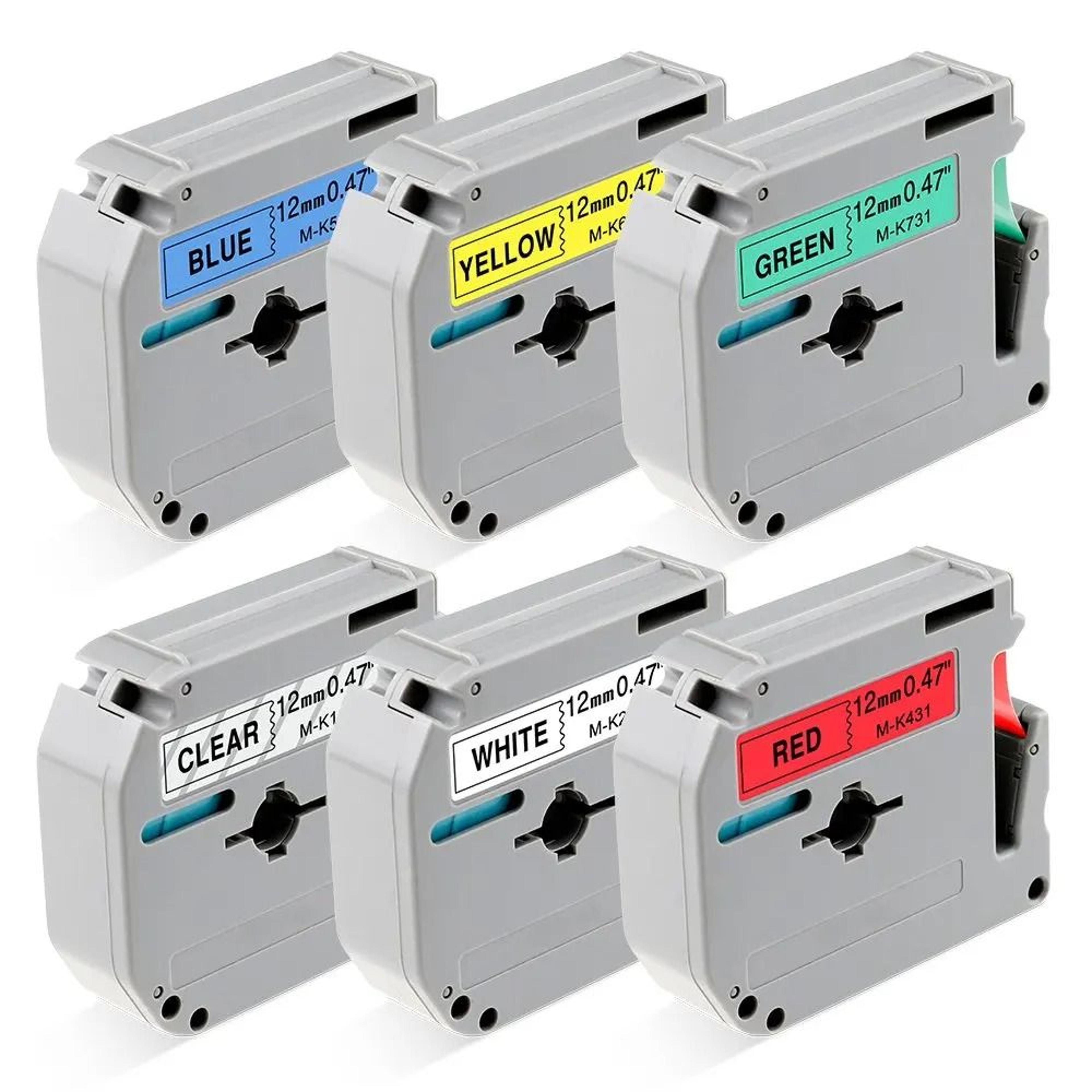 12mm mk231 compatible label tape for brother p-touch pt-80 pt-70 pt-90 printer