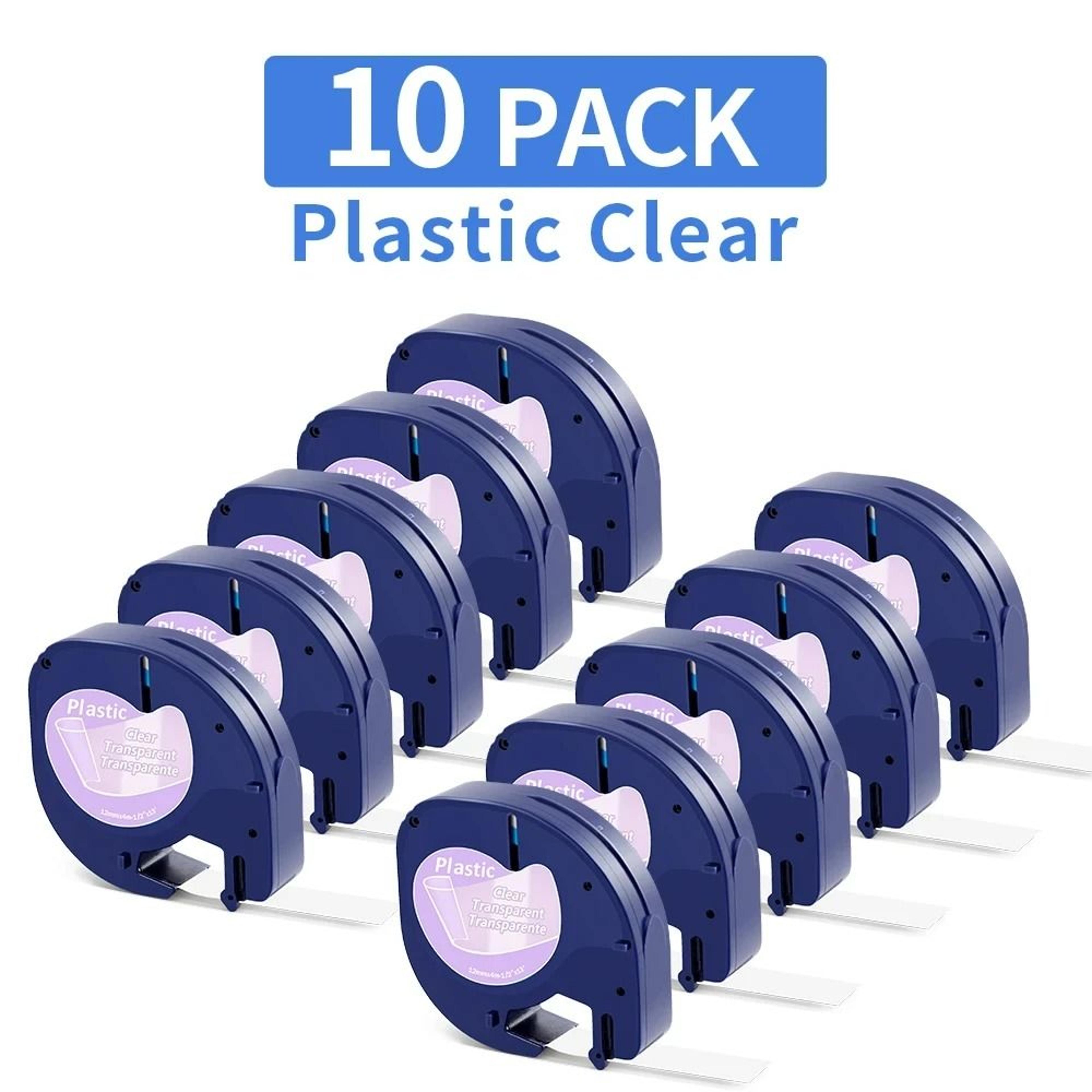 multi-pack compatible dymo letratag 12mm label tape refills