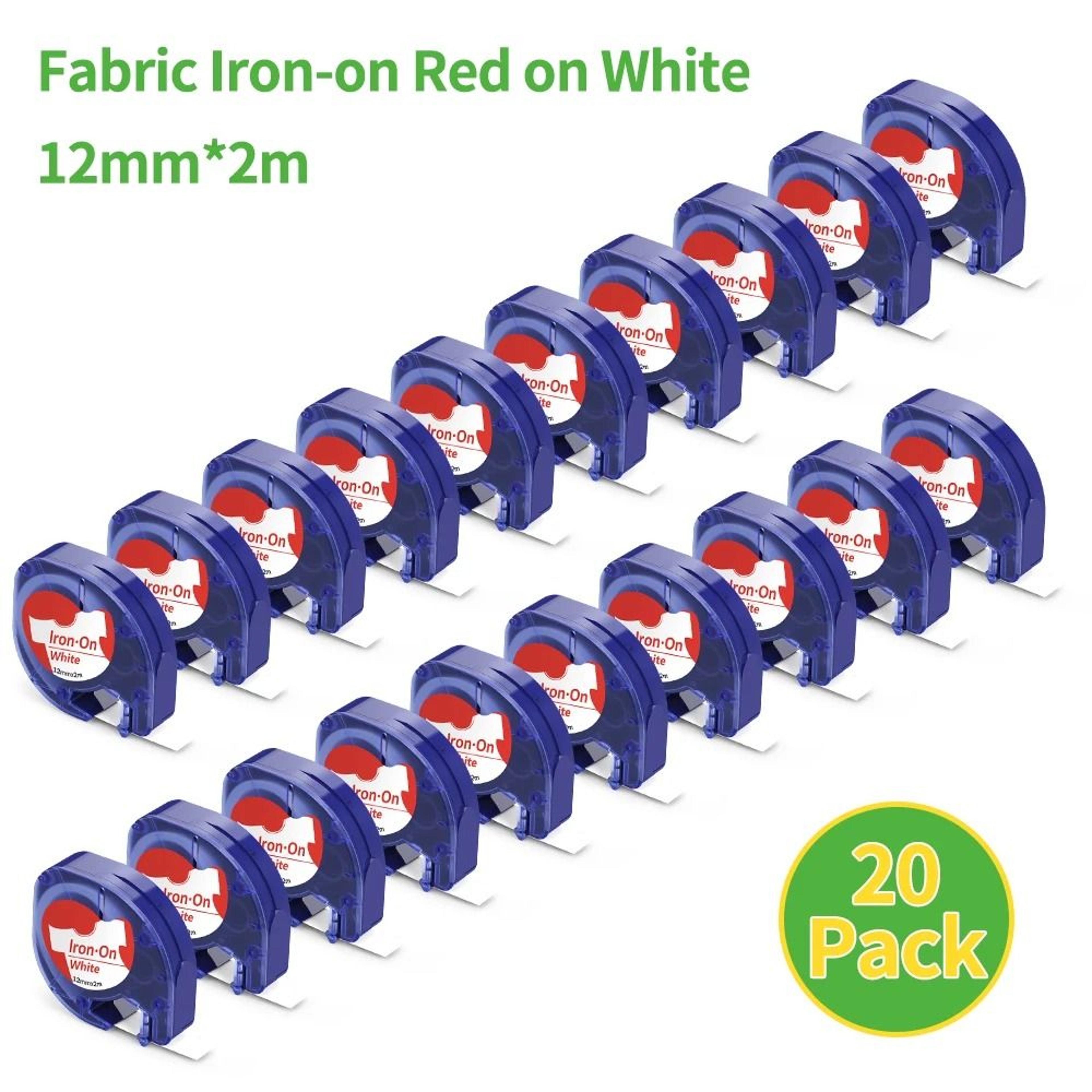 20Pack 12mm Black On Green Compatible Dymo LetraTag Plastic Label Tape Cartridges 91334 91204 19