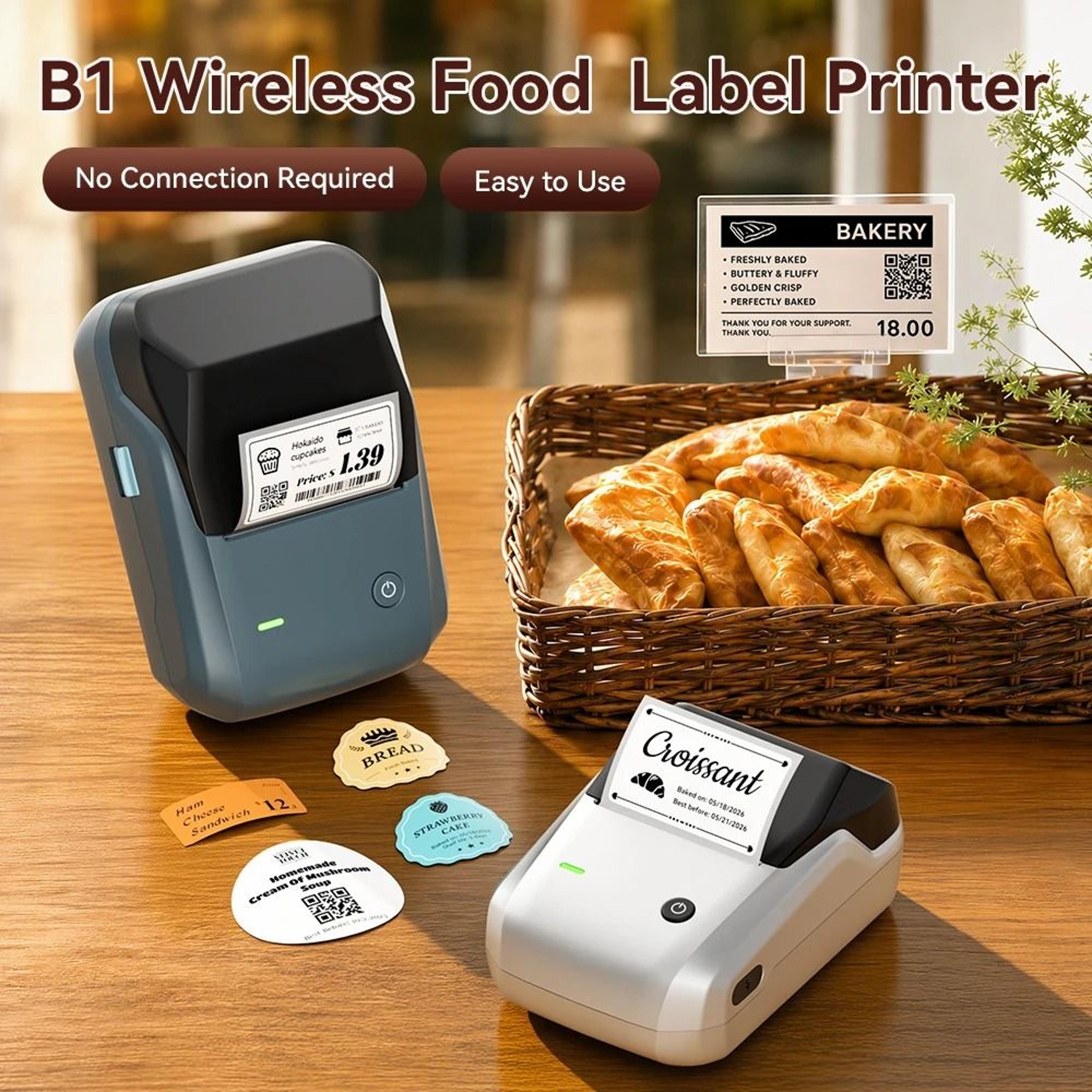 NIIMBOT B1 Wireless Thermal Label Printer 2050mm Print Width 0